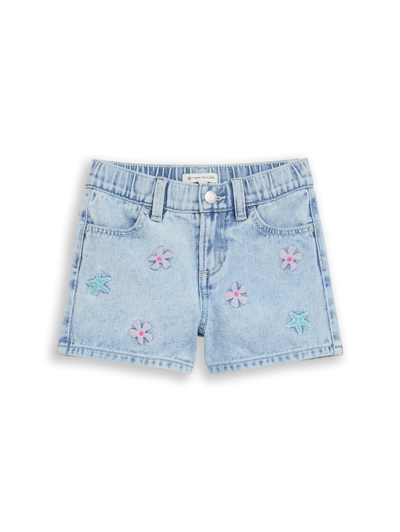 TOM TAILOR Jeansshorts Jeanshosen Jeans Shorts mit Stickerei