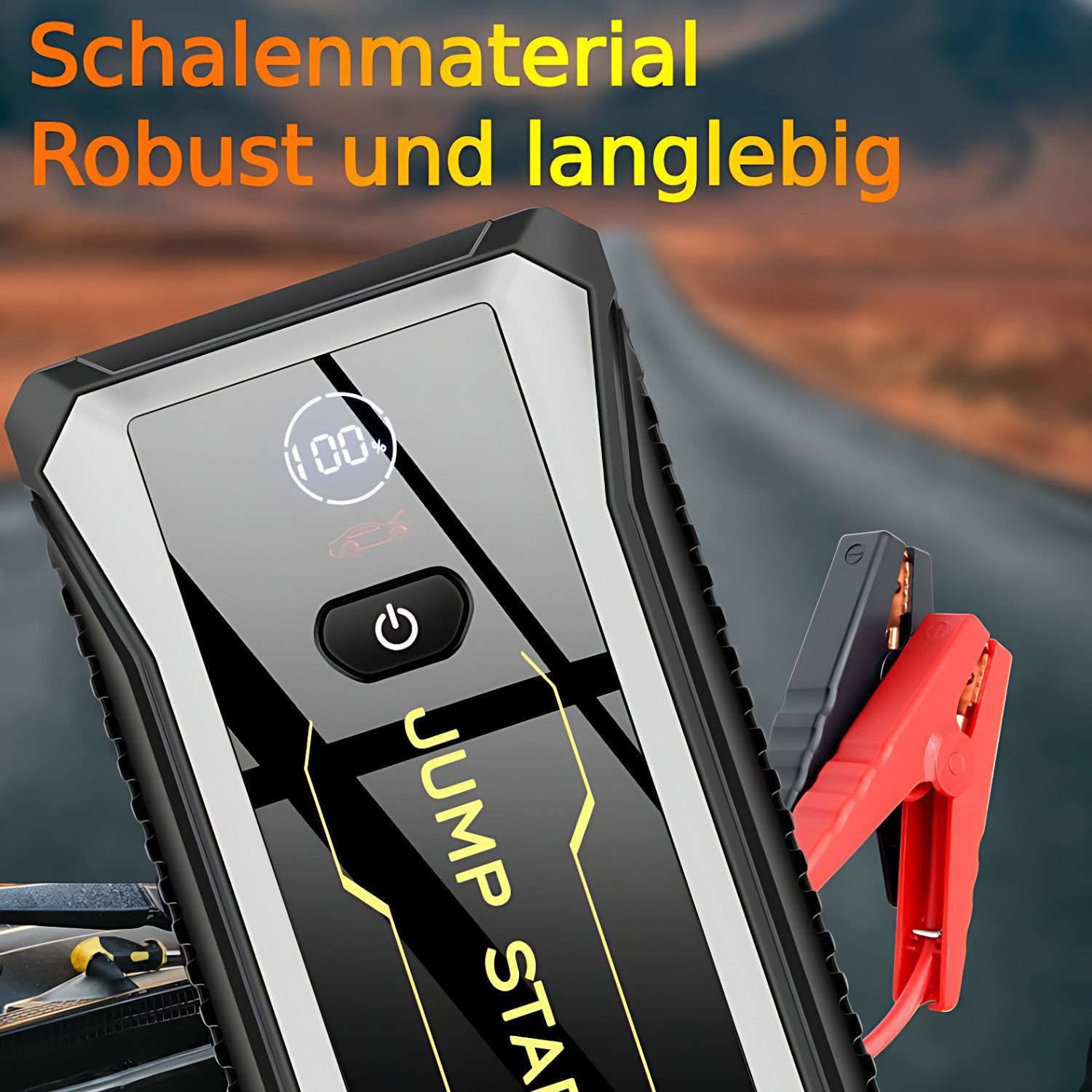 Forrlite Jump Starter, 28000 mAh Peak Current Power Bank Car Battery Charger (2800 mA, 800A Peak Current Portable Car Jump Starter, 3-in-1 Power Bank Set, Fast Charge with Compass and LED Flashlight)