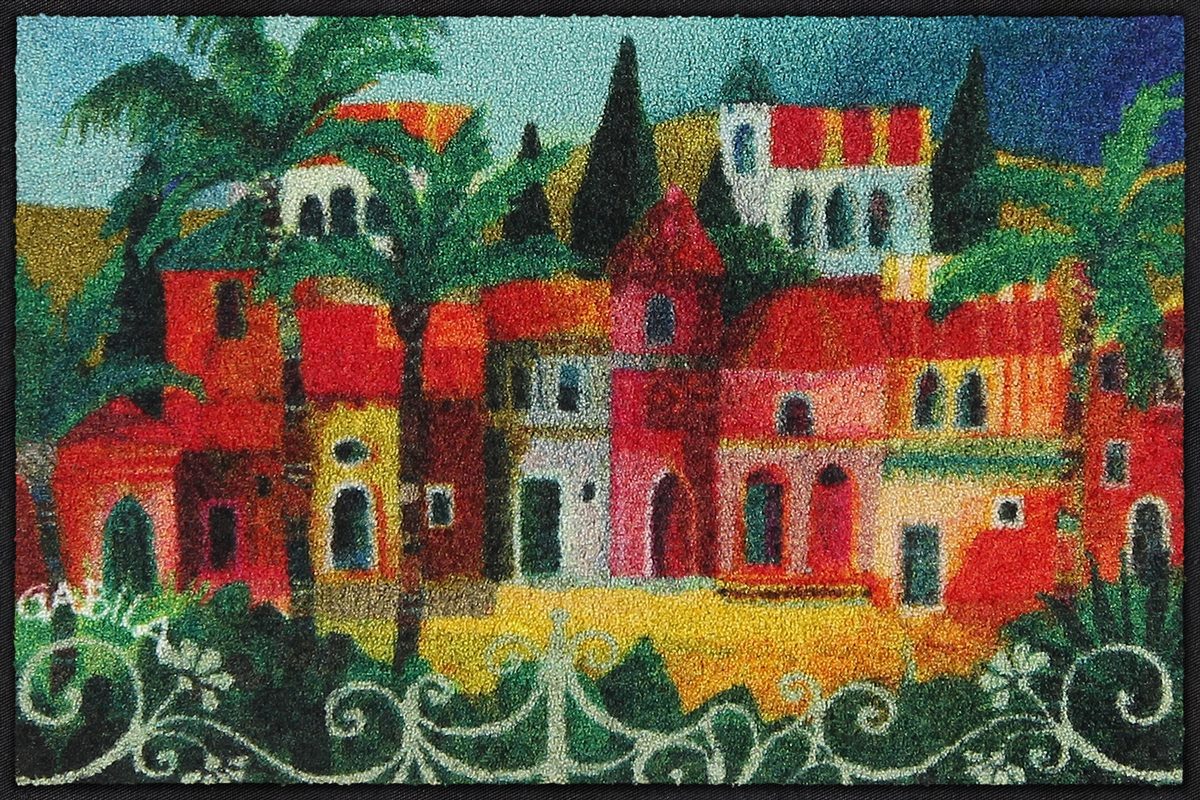 Salonloewe Fußmatte Fußmatte 50x75 Palm Piazza, Eingangsmatte normal, Höhe: 500 mm
