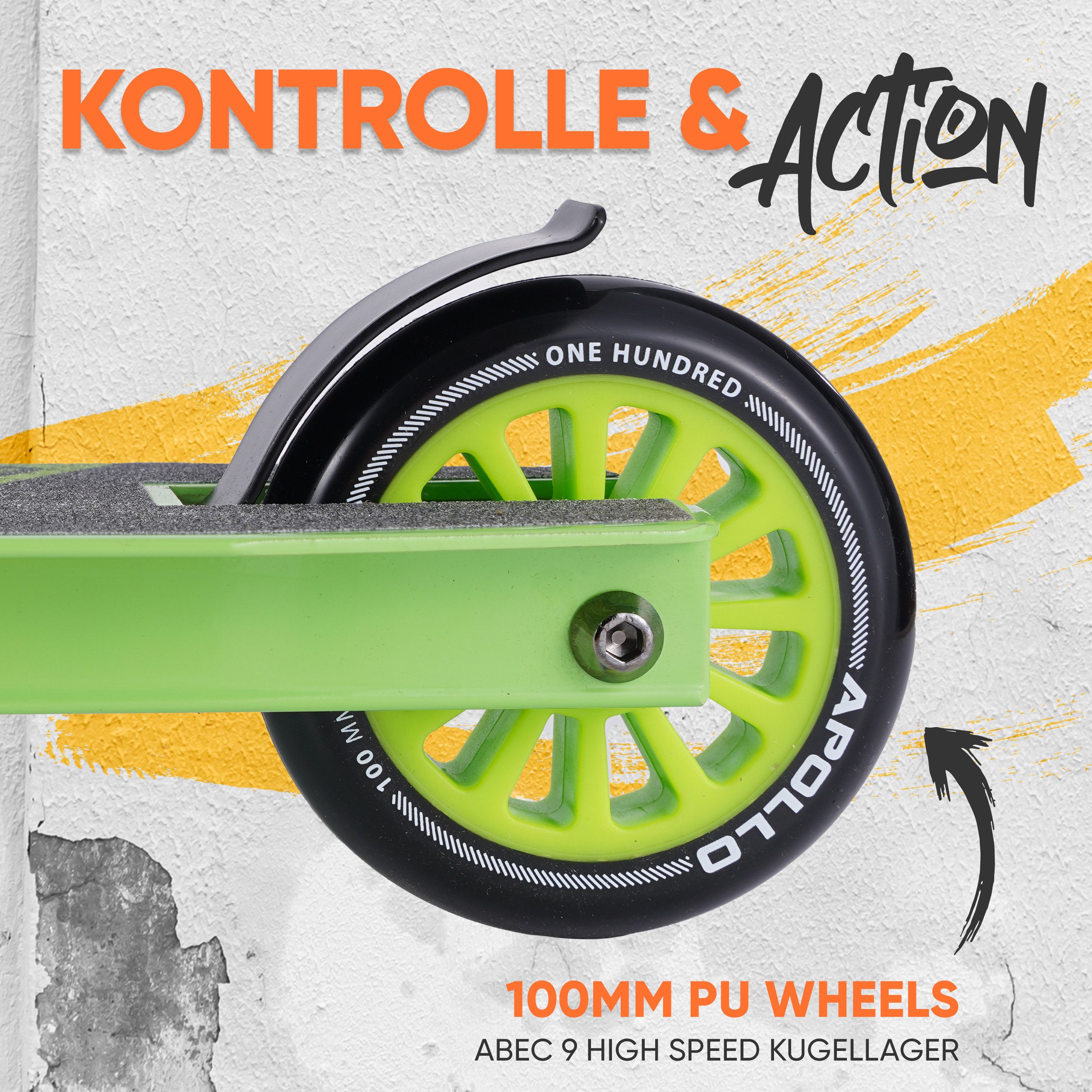 Apollo Stuntscooter Gravity - Fun-Kickscooter für Kinder und Teenager, Hohe Belastbarkeit (bis 100kg) und einfaches Handling. – Bild 3 von 5