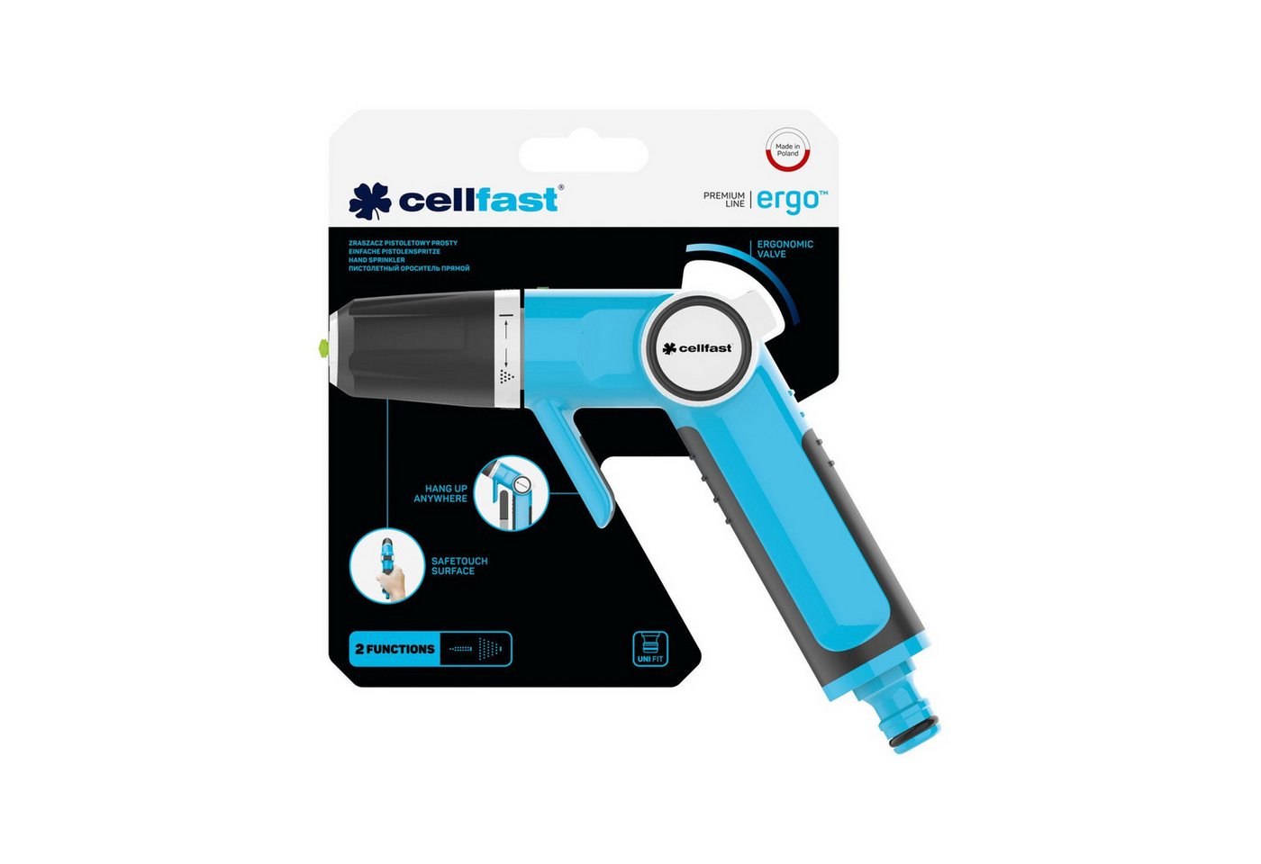 Thumbnail - Cellfast Gartenspritze 53-320 Handsprinkler Ergo, 1/2 3/4 "Straight Hand Sprinkler