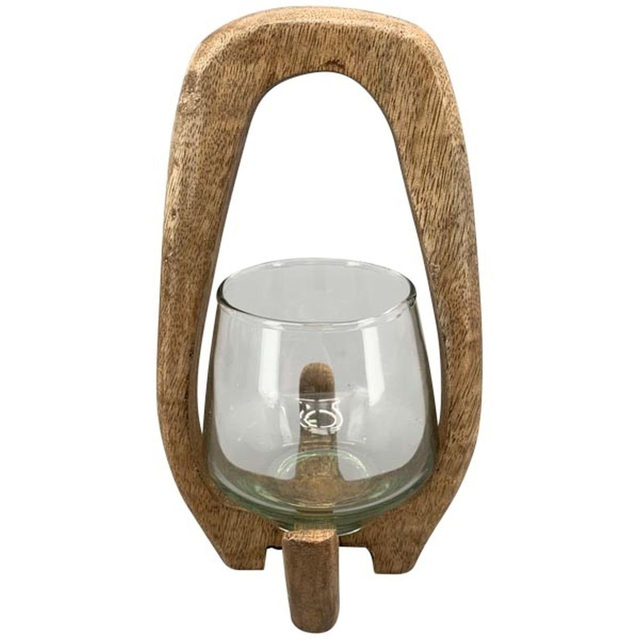 Small-Preis Windlicht aus Holz mit Glaseinsatz günstig online kaufen