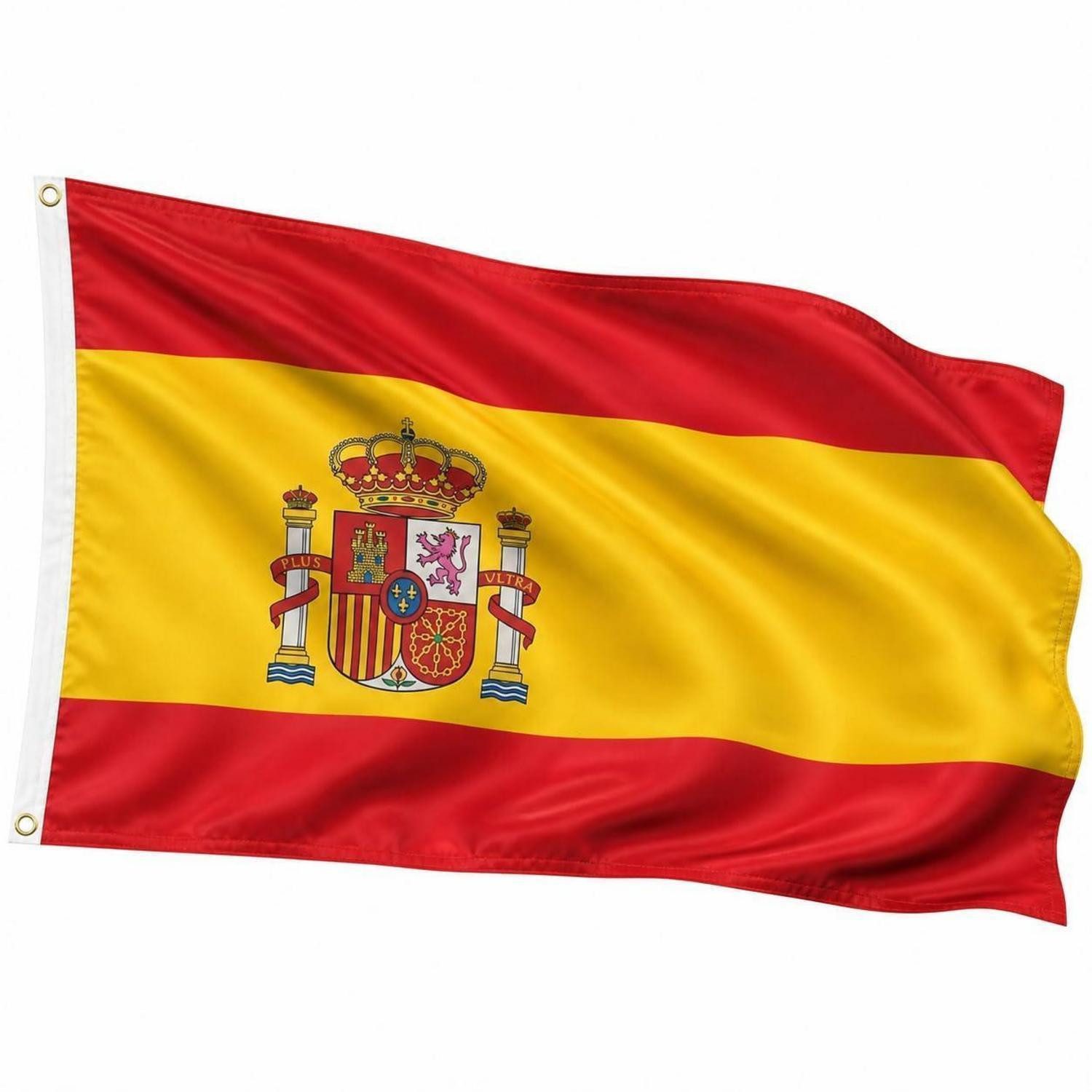 LuxusKollektion Flagge Spanien Fahne 90x150cm wetterfest Messing-Ösen Polyester