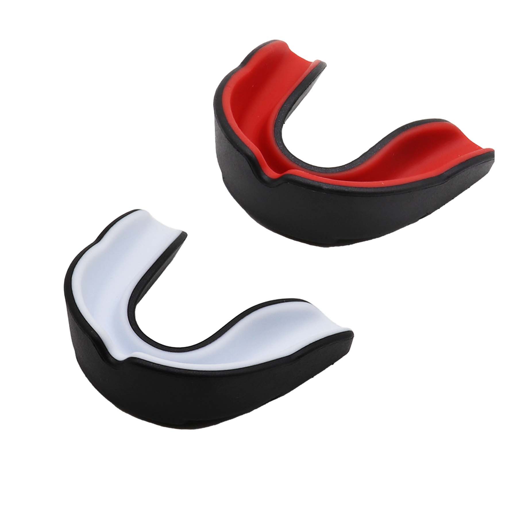 Mutig Zahnschutz Sport Zahnschutz,2 Stücke Mundschutz Boxen,Erwachsene, SchwarzWeiß (Sport Zahnschutz ideale Atmung&leicht Anpassbar,Unisex Erwachsene, Mundschutz für MMA,Kampfsport,Boxen, Taekwondo,Hockey,Hockey und Mehr), Sport Zahnschutz,Mundschutz Boxen,Erwachsene Schwarz-Rot&Schwarz-Weiß