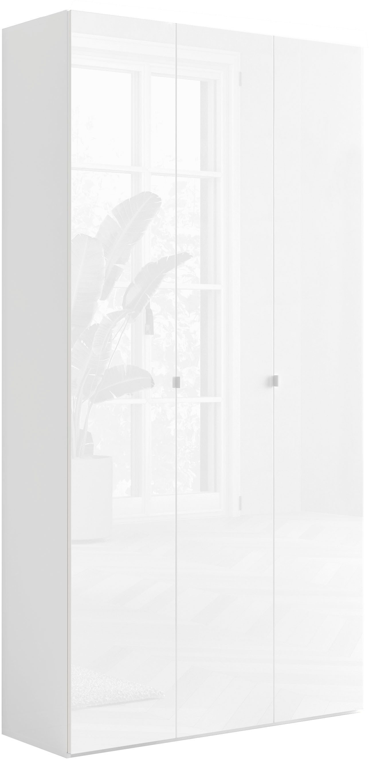 INOSIGN Schuhschrank SMILE Breite 95 cm, Höhe 184 cm, Schuhregal mit 7 Ebenen, Schuhkommode in Weiss Hochglanz Lack