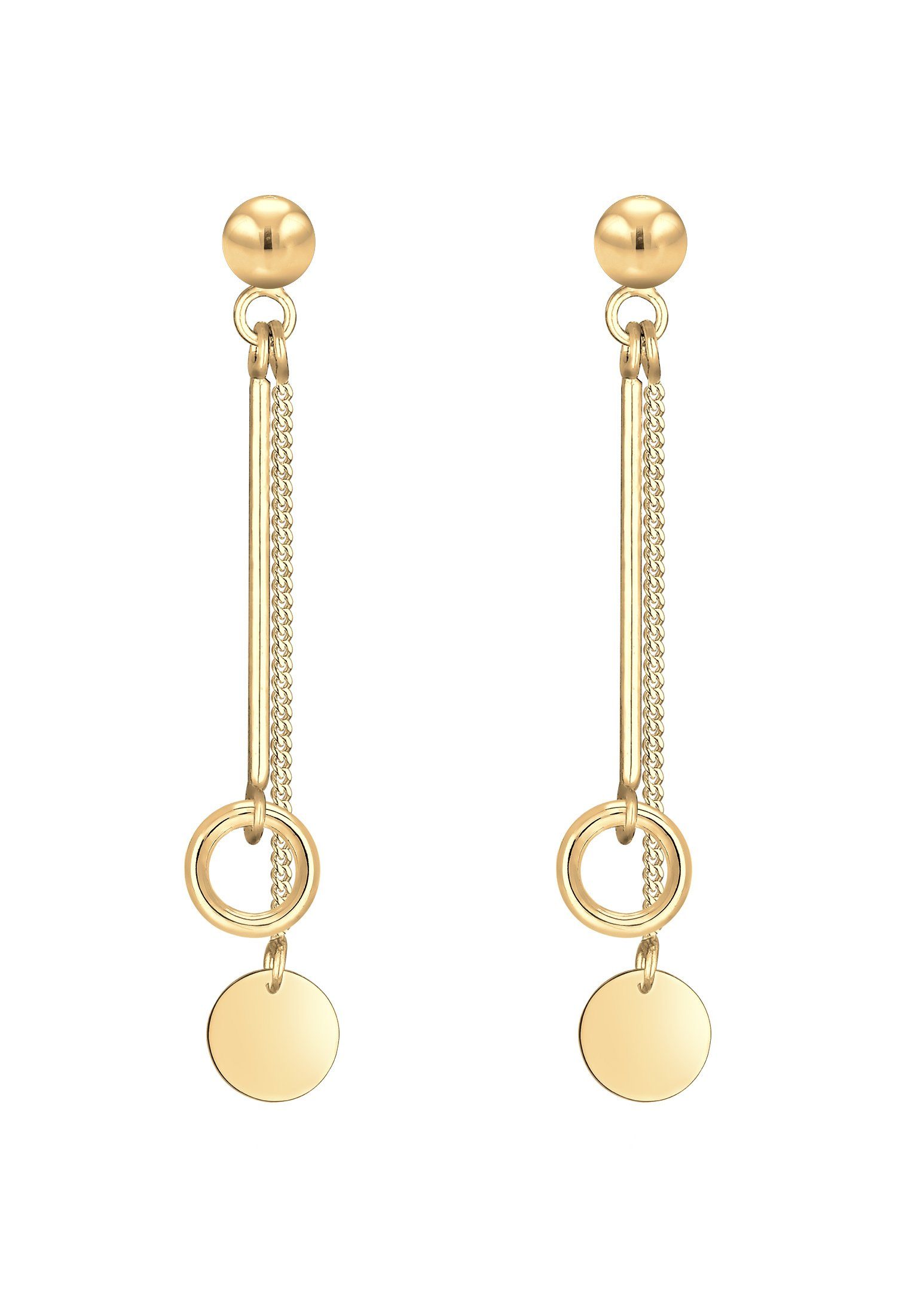 Elli Paar Ohrhänger Stecker Kreis und Plättchen Schmuck Geschenk 925er Silb günstig online kaufen