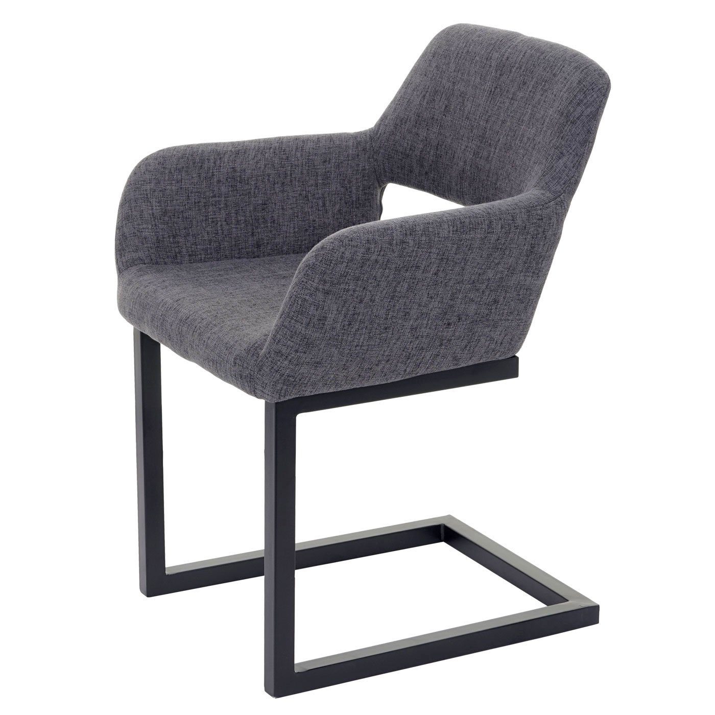 MCW-A50 Design, II-f Kanten | MCW grau Sitzfläche, grau Retro abgerundete (1er), mit Esszimmerstuhl breite Armlehnen,