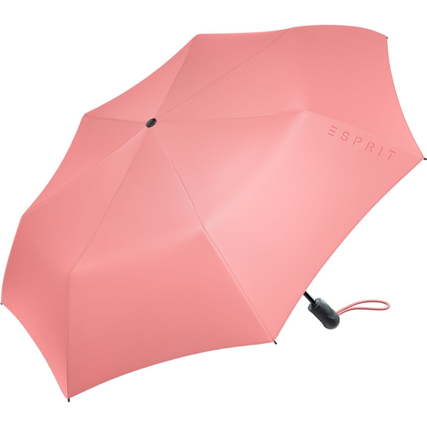 Damen Light und neuen FJ Trendfarben Easymatic koralle 2022, Taschenregenschirm in praktisch, den Auf-Zu Automatik stabil Esprit