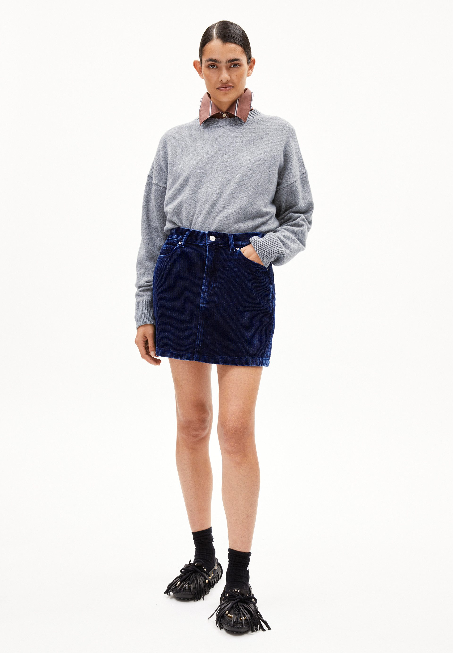 Armedangels Jeansrock AACUMERI INDIGO CORD Cordrock aus Bio-Baumwolle Regul günstig online kaufen