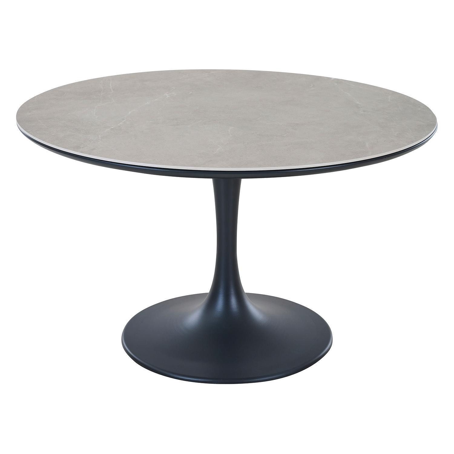 MONDO Gartentisch LATEA, Anthrazit, Betongrau, Aluminium, Sinterstein, Ø 120 x H 74 cm