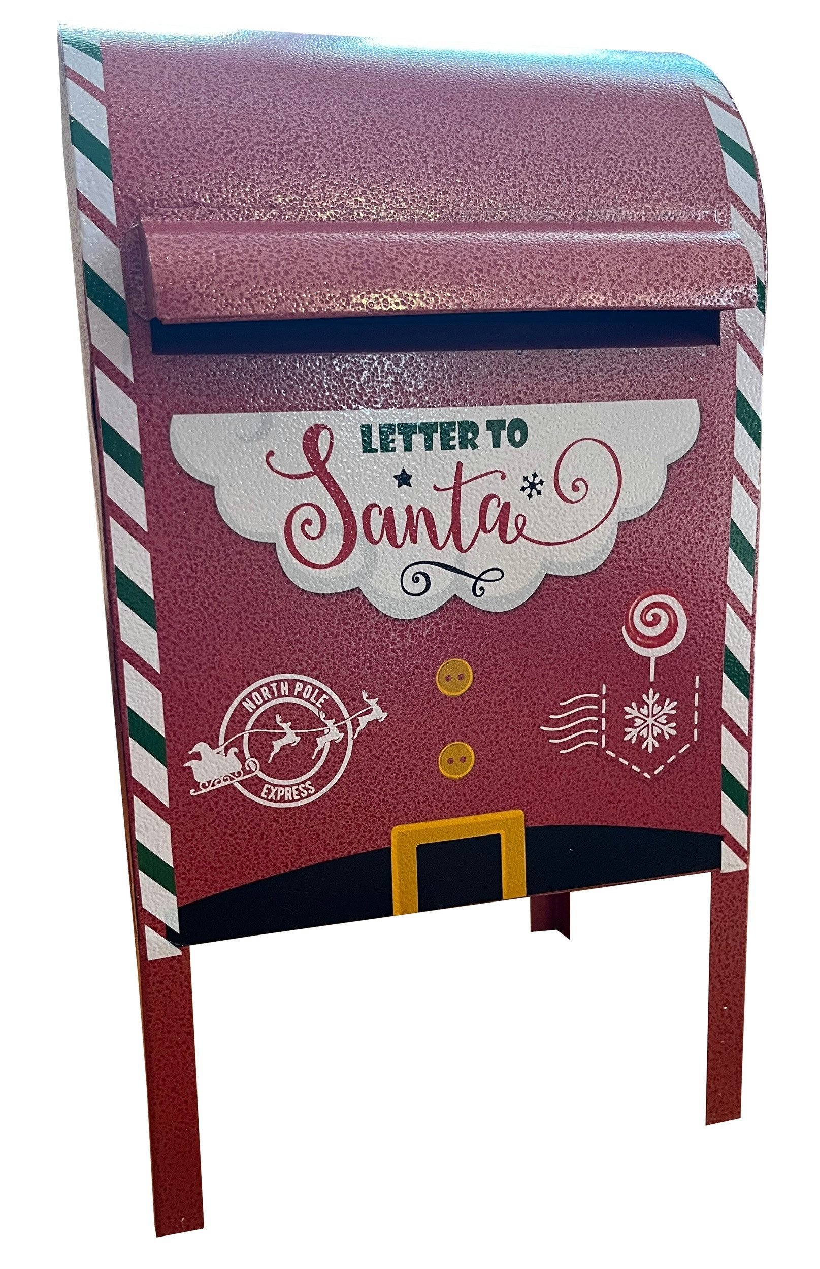 foolonli Briefkasten Briefkasten Deko Letter to Santa rot 52cm Advent Weihnachtsbriefkasten (1-St), Metall, Deko