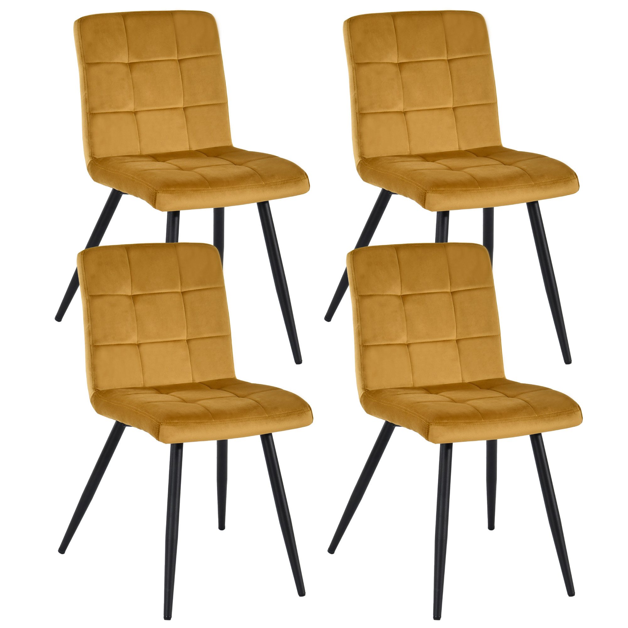 Duhome Esszimmerstuhl, (4 St), 4er Set, Küchenstuhl, Weicher Samtsitz günstig online kaufen