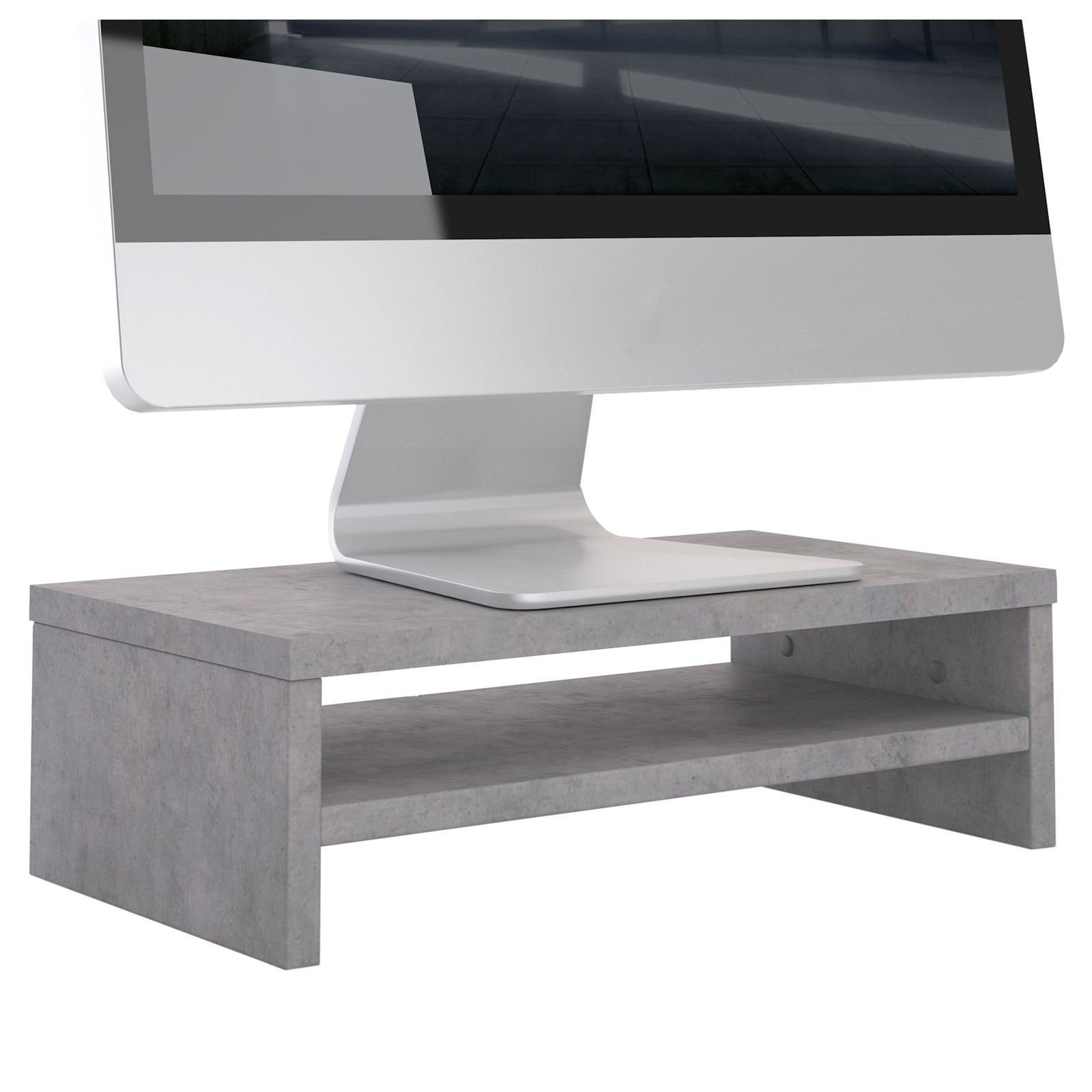 CARO-Möbel Schreibtischaufsatz SUBIDA, Bildschirmaufsatz Monitorständer Monitorerhöhung inkl. Ablagefach Be