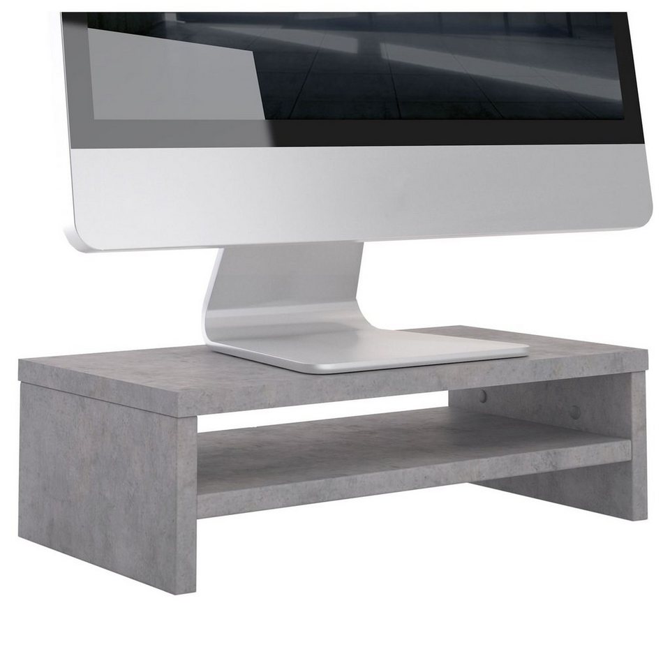 CARO-Möbel Schreibtischaufsatz SUBIDA, Bildschirmaufsatz Monitorständer  Monitorerhöhung inkl. Ablagefach Be