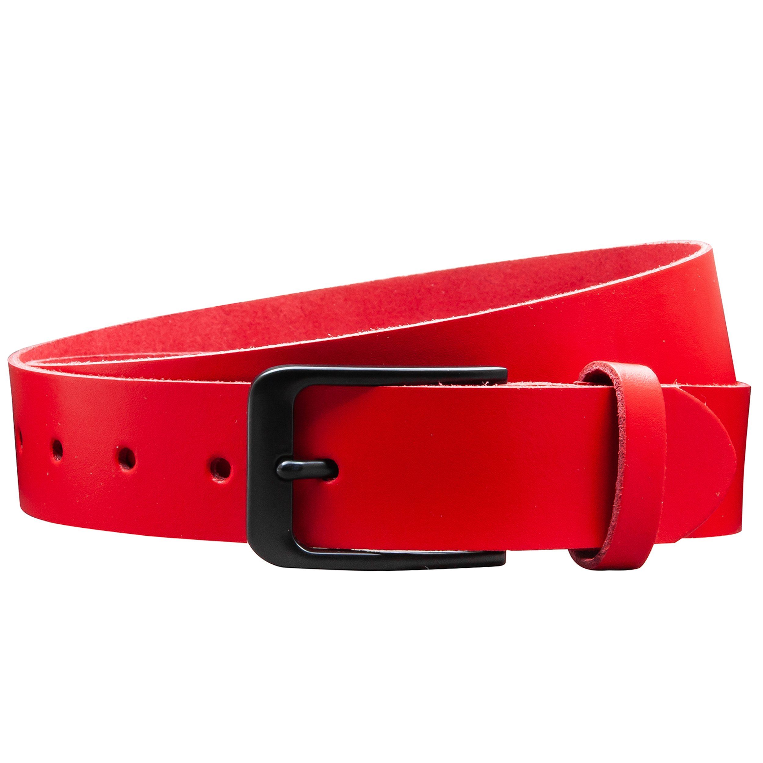 COLOGNEBELT Ledergürtel OM412-SL-Rot MADE IN GERMANY, Rot Kürzbar, 100 % Ec günstig online kaufen