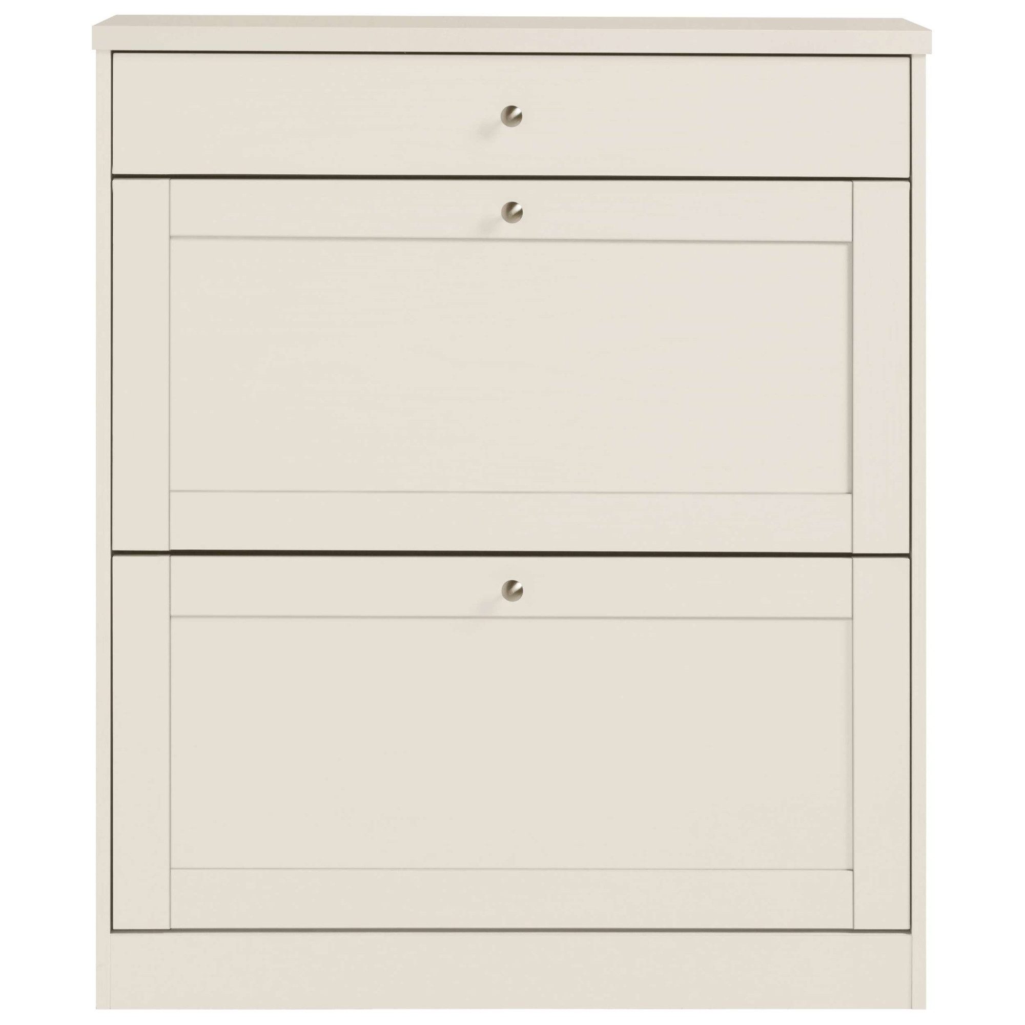 OTTO home Schuhschrank Heide Breite 90cm, mit Schubkasten, 2 Klappen und Facettenfront, Höhe 103cm – Bild 4 von 5