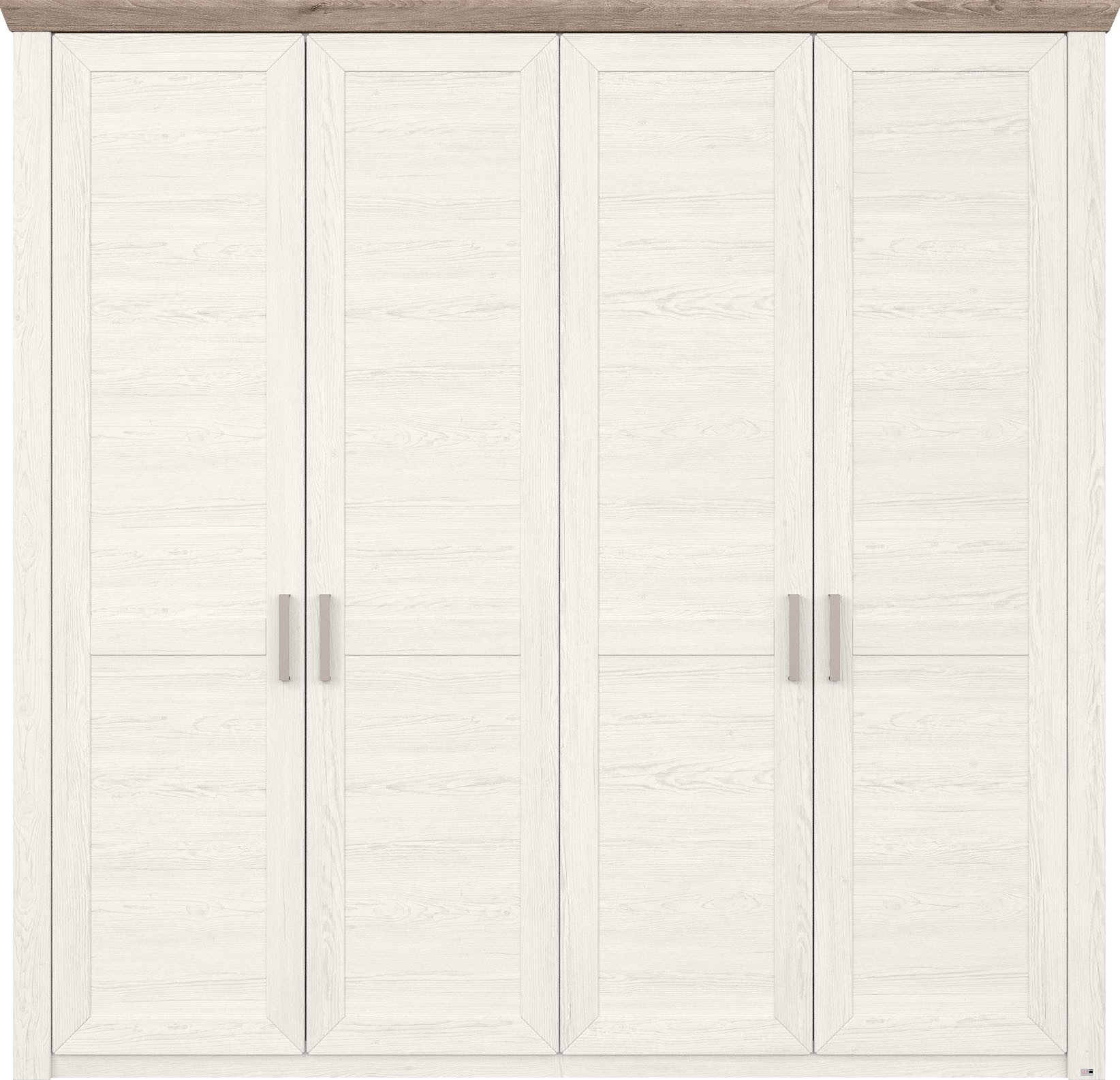 set one by Musterring Kleiderschrank York Schlafen (1-St) mit Holztüren und Kranz in Eiche, versch. Breiten, Höhe 207 x T60cm