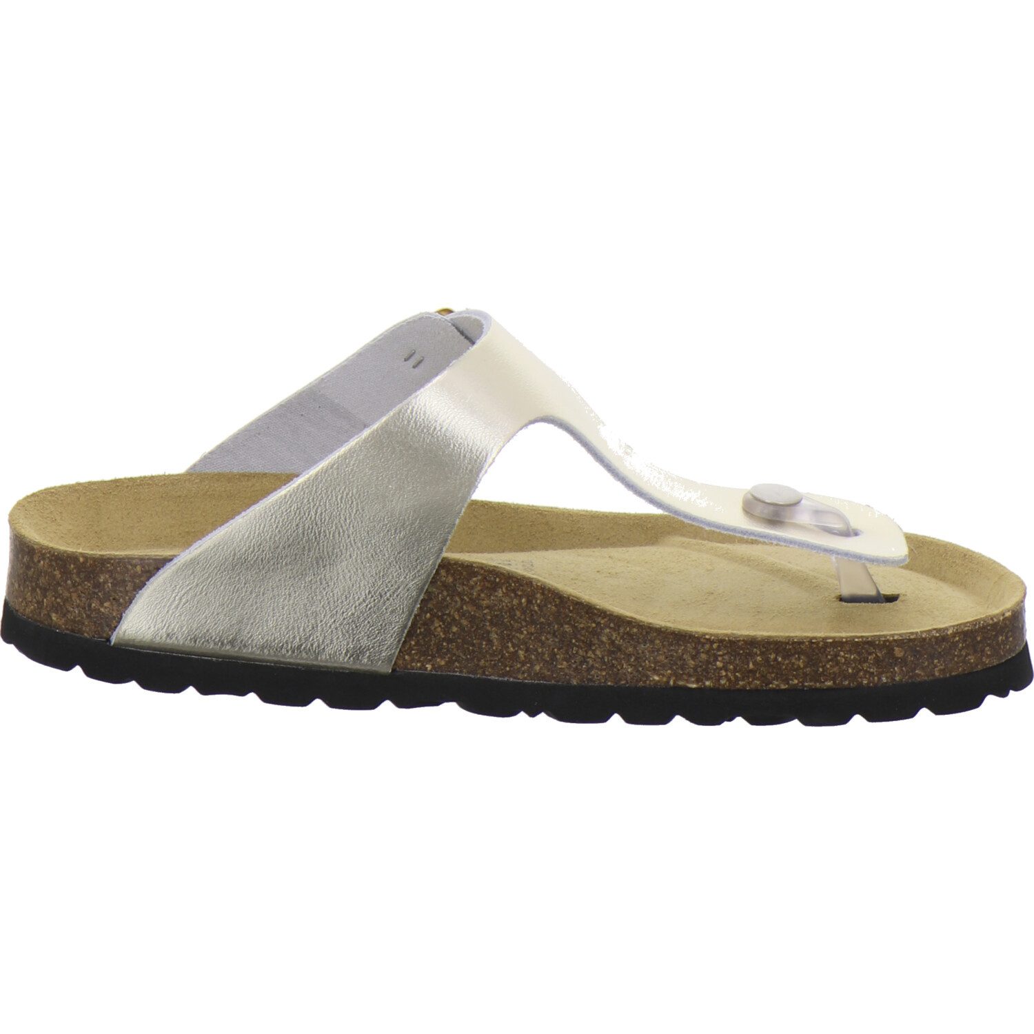 AFS-Schuhe 210703 Zehentrenner Pantolette für Damen mit Fußbett, bequeme Sandalen aus Leder