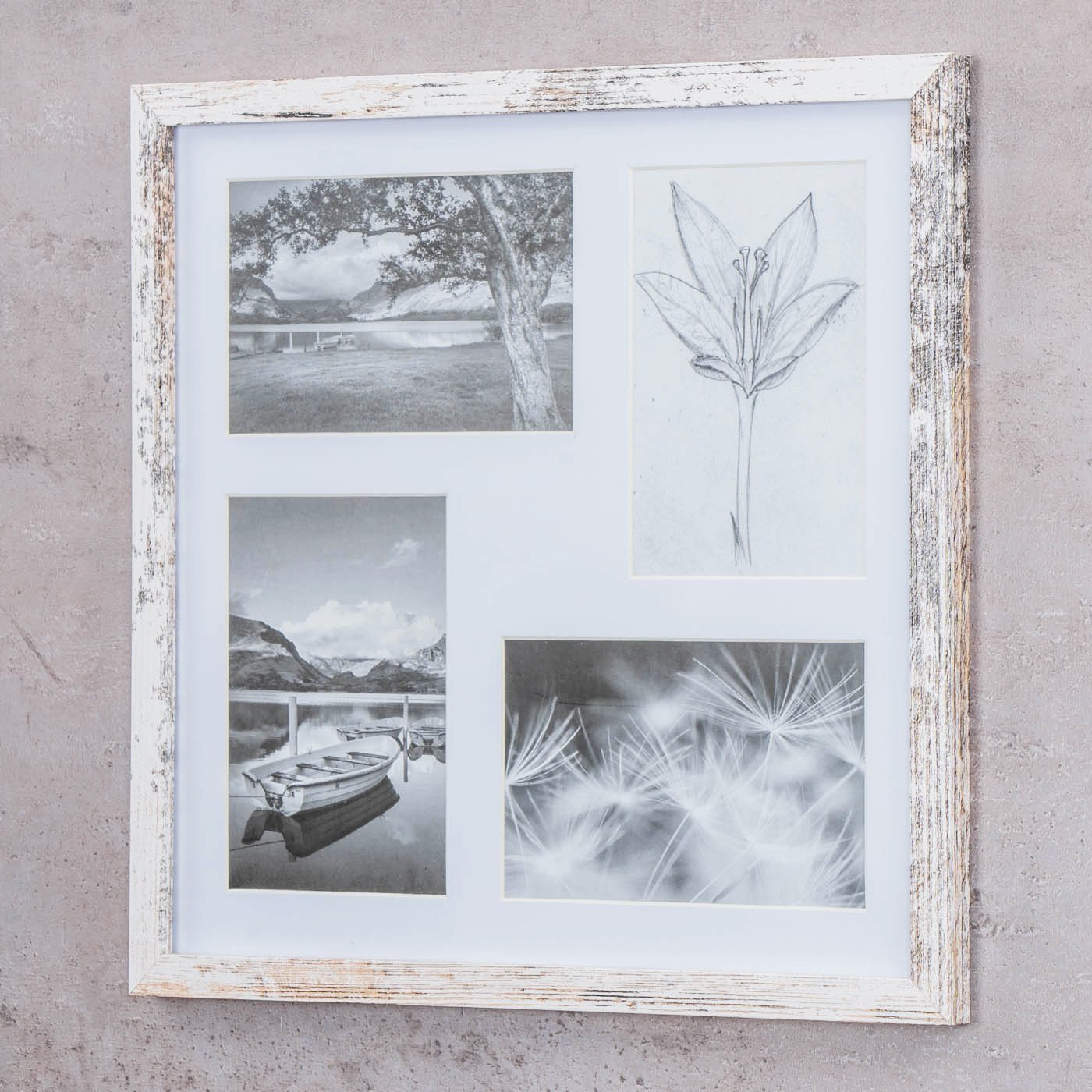 Levandeo® Bilderrahmen Collage, Bilderrahmen 4 Fotos günstig online kaufen