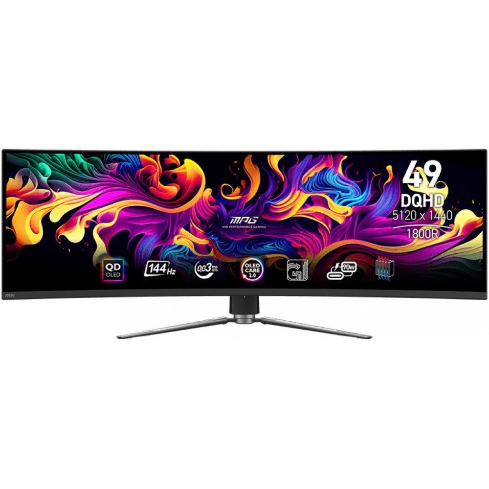 MSI MSI MPG 491CQPDE 49" QD-OLED Gaming Monitor Curved-Gaming-LED-Monitor (5120 Pixel px, 0.03 ms Reaktionszeit, Next-Gen QD-OLED-Panel für klare Farben)