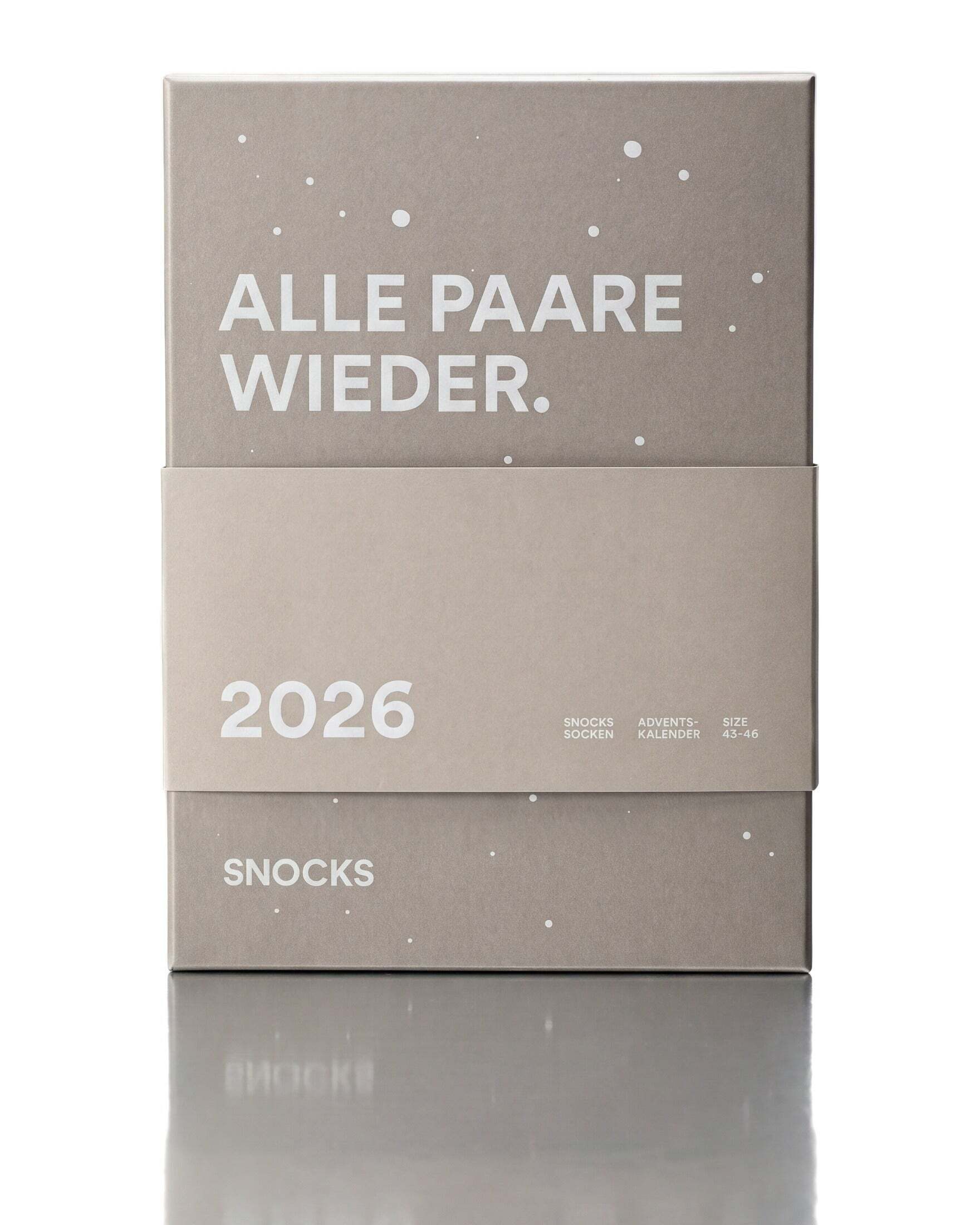 SNOCKS Adventskalender Socken Adventskalender 2026 (1-tlg), mit exklusiven Designs und weiteren Überraschungen
