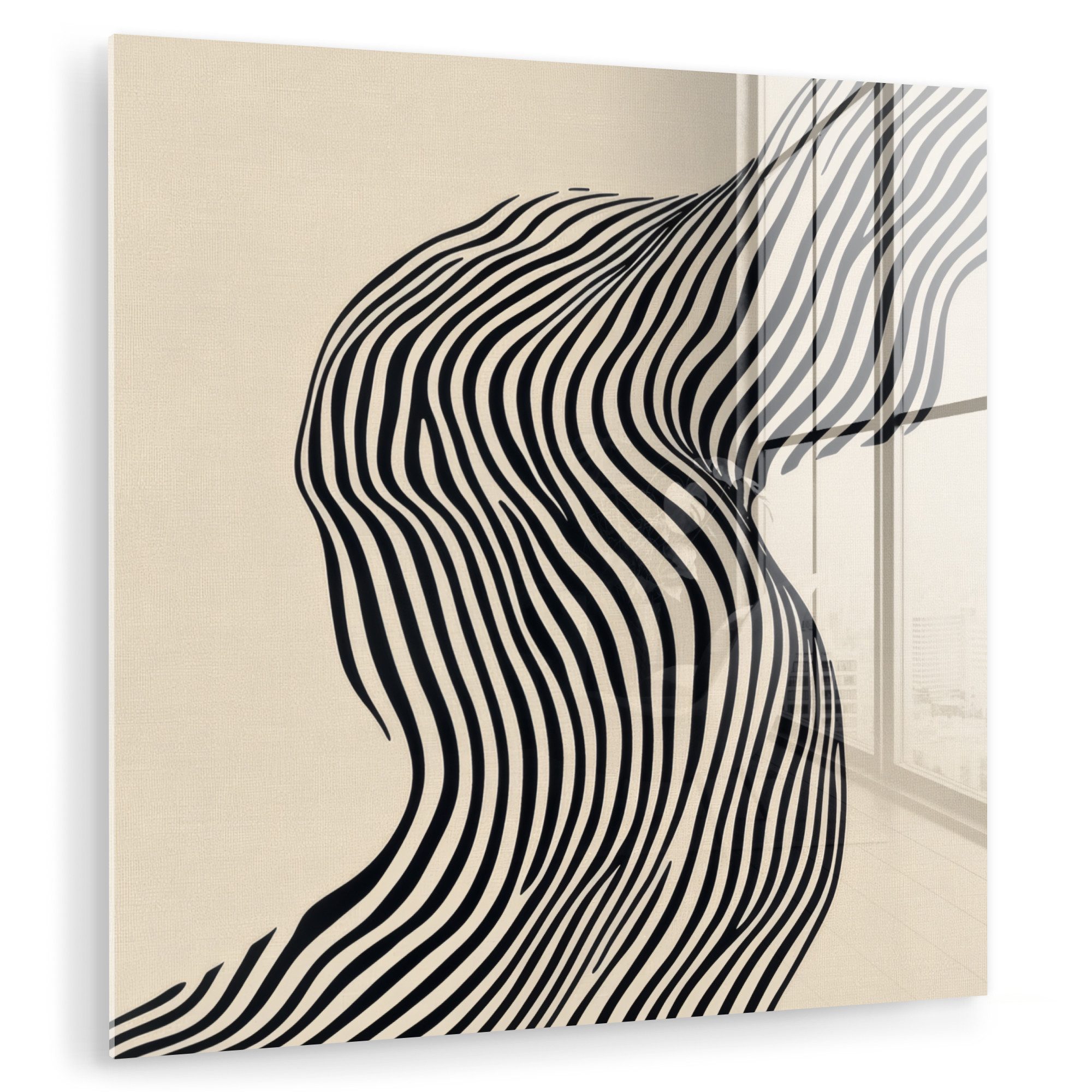 MuchoWow Acrylglasbild Gewellt - Linien - günstig online kaufen