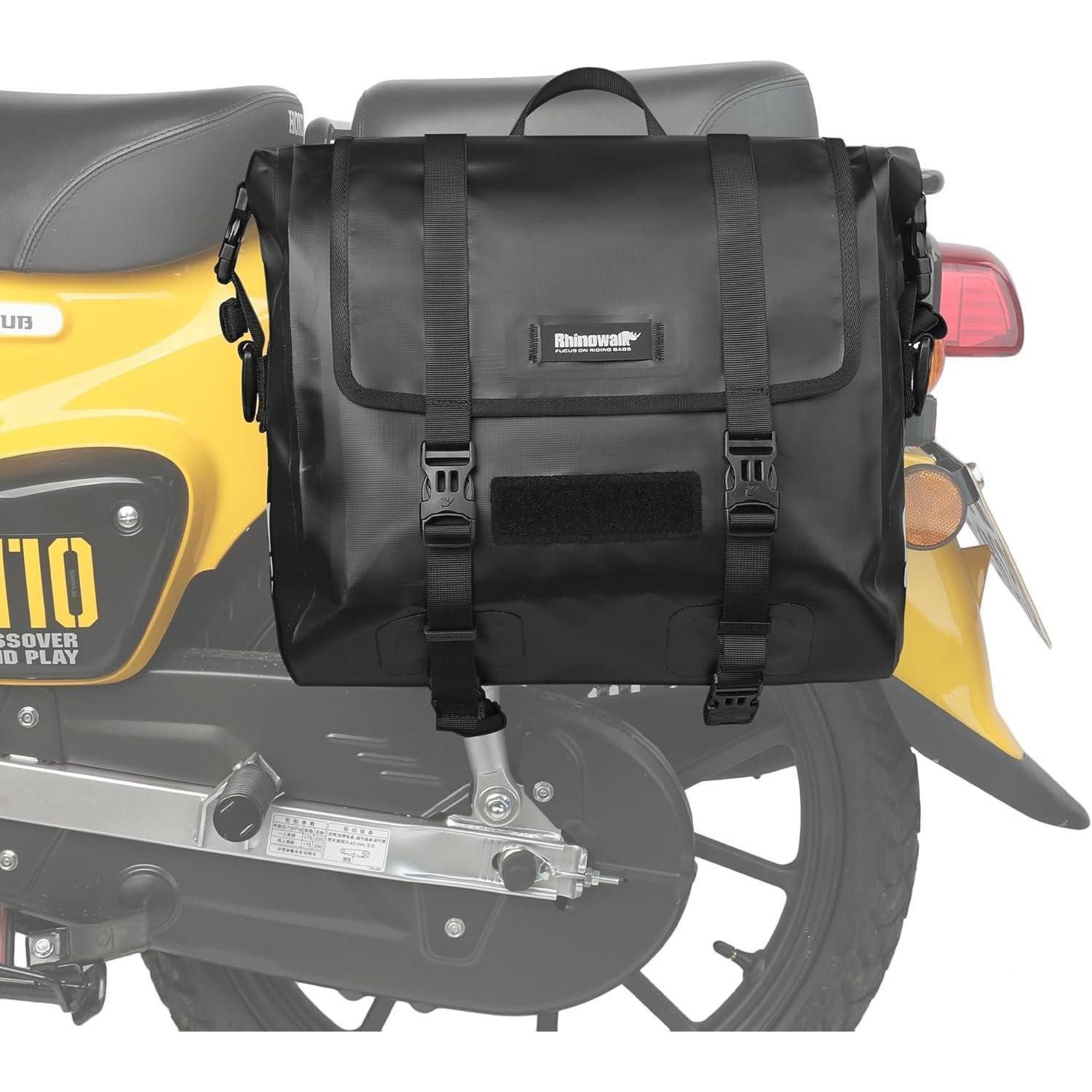 LuxusKollektion Roller-Gepäckträger Motorrad Gepäckträgertasche Satteltasche 15L wasserdicht Schwarz