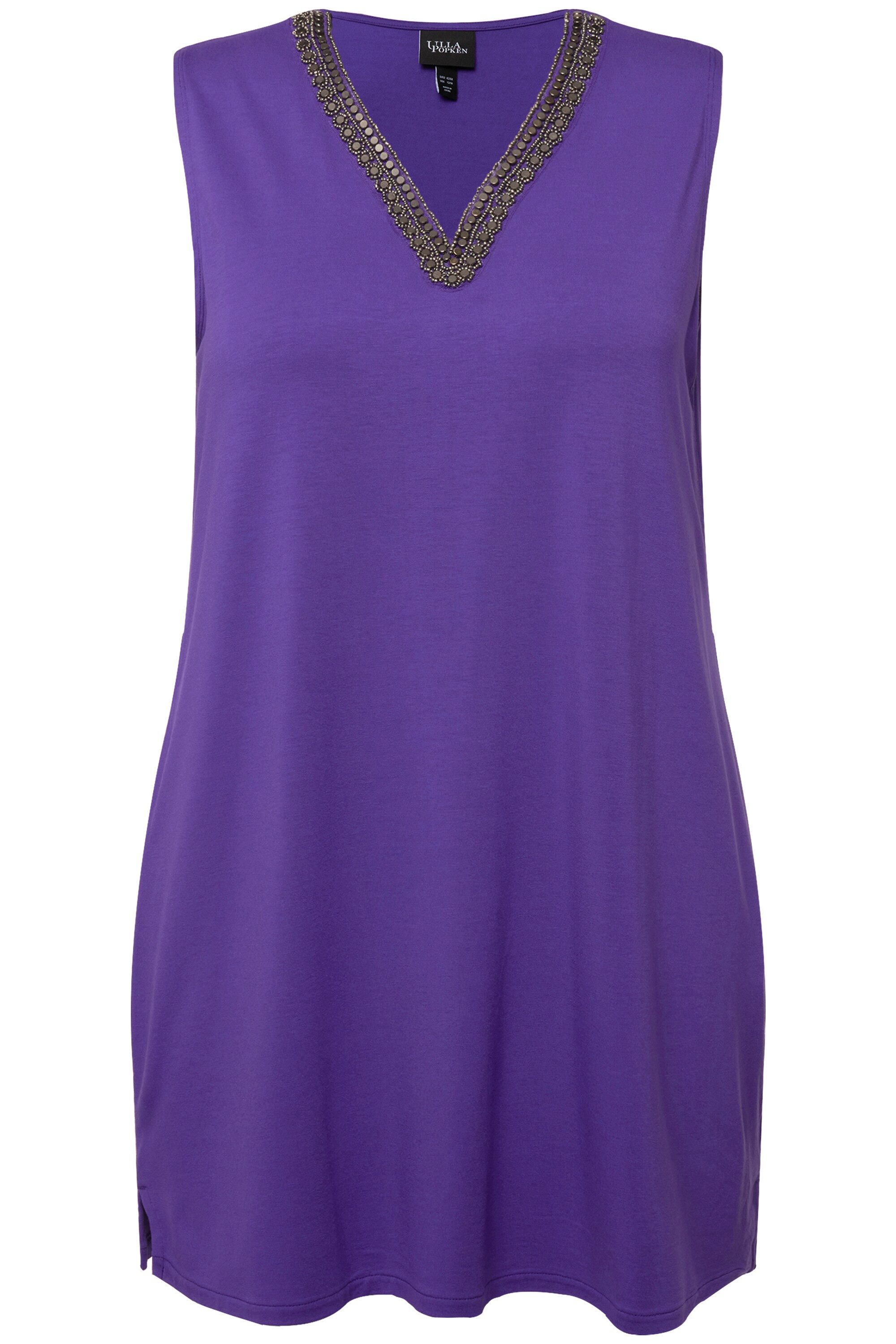 Ulla Popken Longtop Top Perlen A-Linie günstig online kaufen