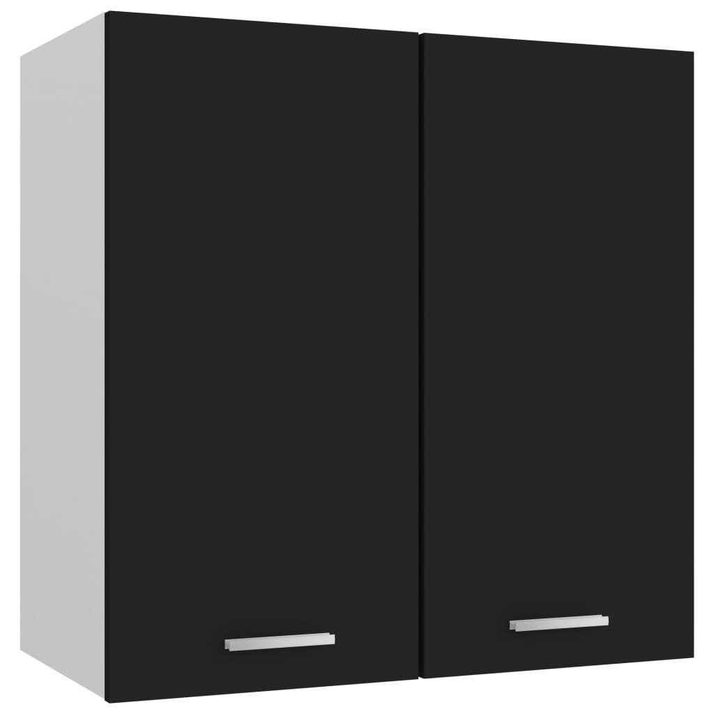 vidaXL Hängeschrank Wandhängeschrank Schwarz 60x31x60 cm Holzwerkstoff