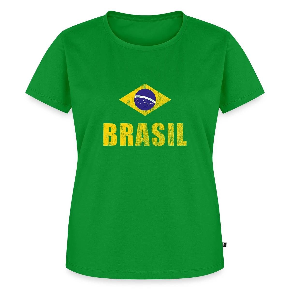 T-Shirt Brasilien Fußball Retro Frauen Premium T-Shirt