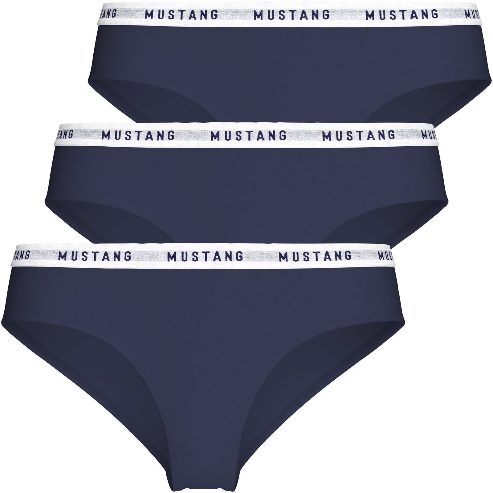 MUSTANG Hipster Hipster Unterwäsche Unterhose (Spar-Set, 3-St) atmungsaktiv - formstabil - vegan - sportlicher Sitz - niedriger Bund