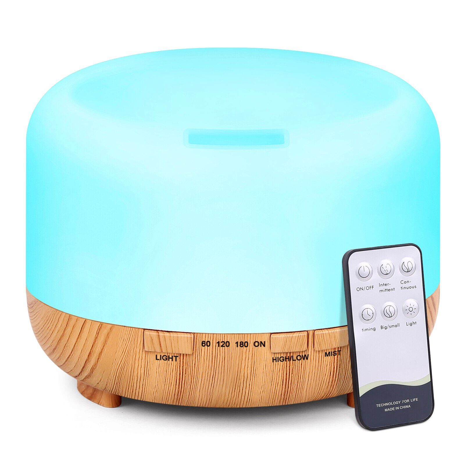 Bothergu Luftbefeuchter, 500ml Aroma Diffuser mit 7 wechselnden Кольора(ів)