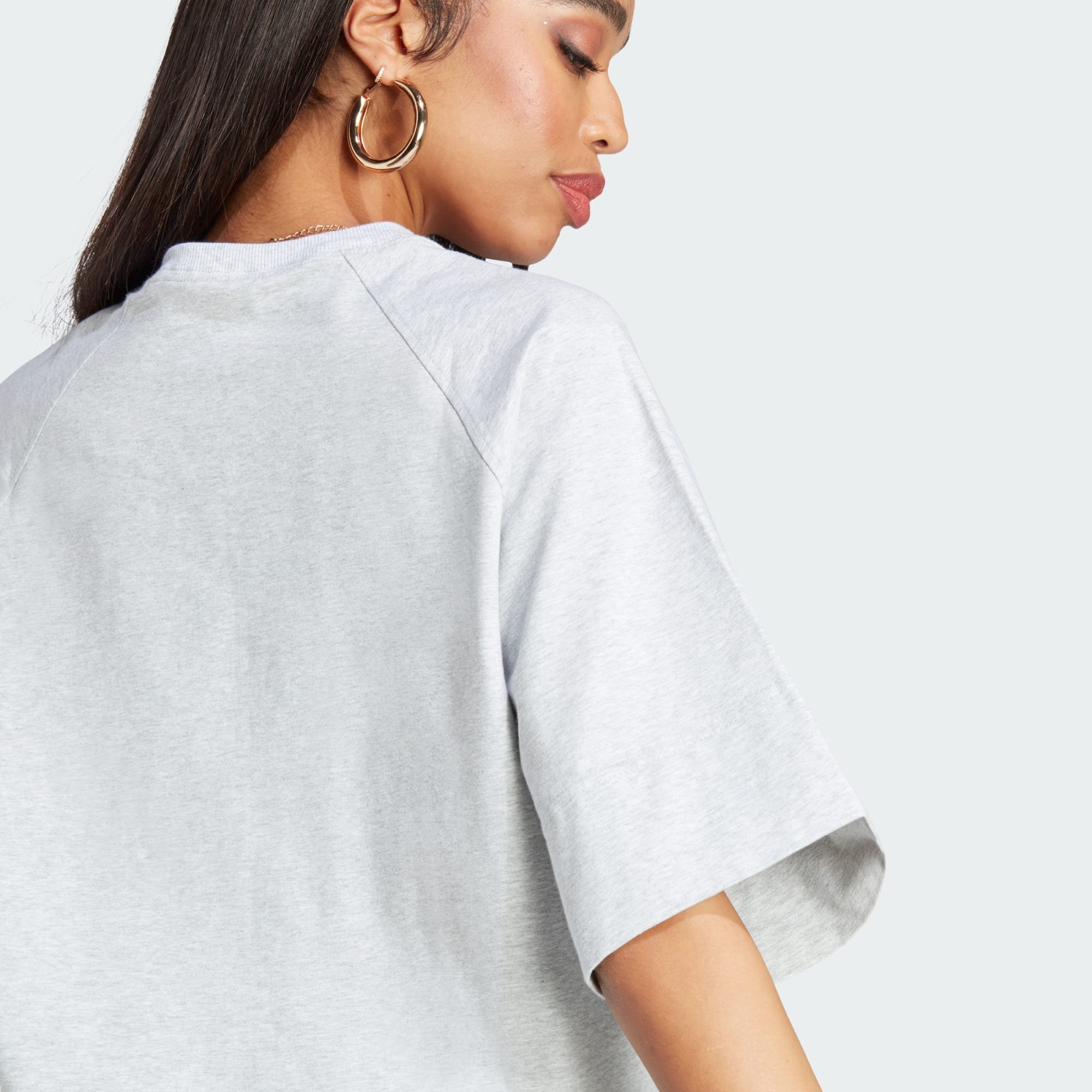 adidas Originals Heather ESSENTIALS Grey Light T-SHIRT PREMIUM T-Shirt