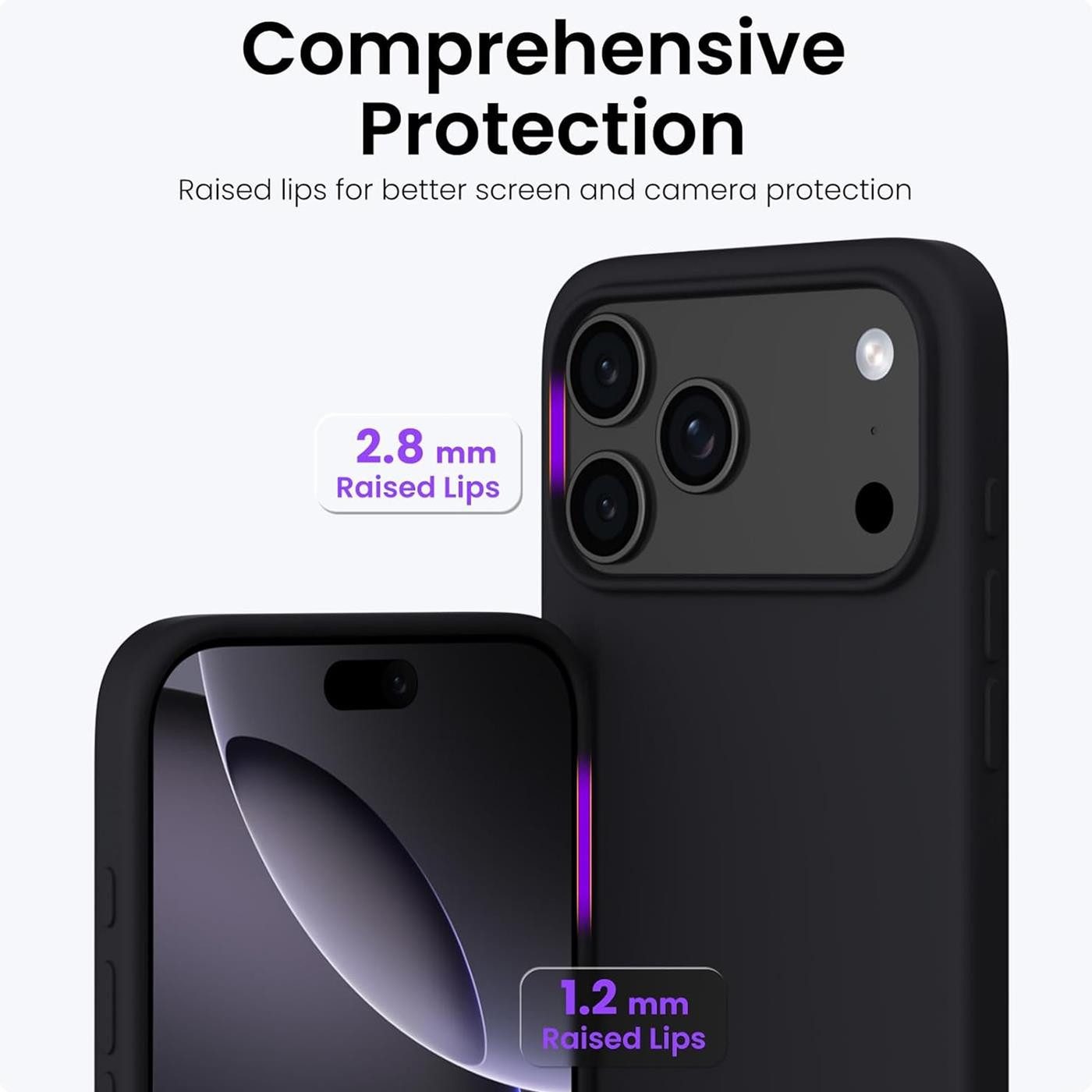 CoolGadget Handyhülle Silikon Colour Series Slim Case für Apple iPhone 17 Pro 6,3 Zoll, Hülle weich Handy Cover für iPhone 17 Pro Schutzhülle Innenfleece