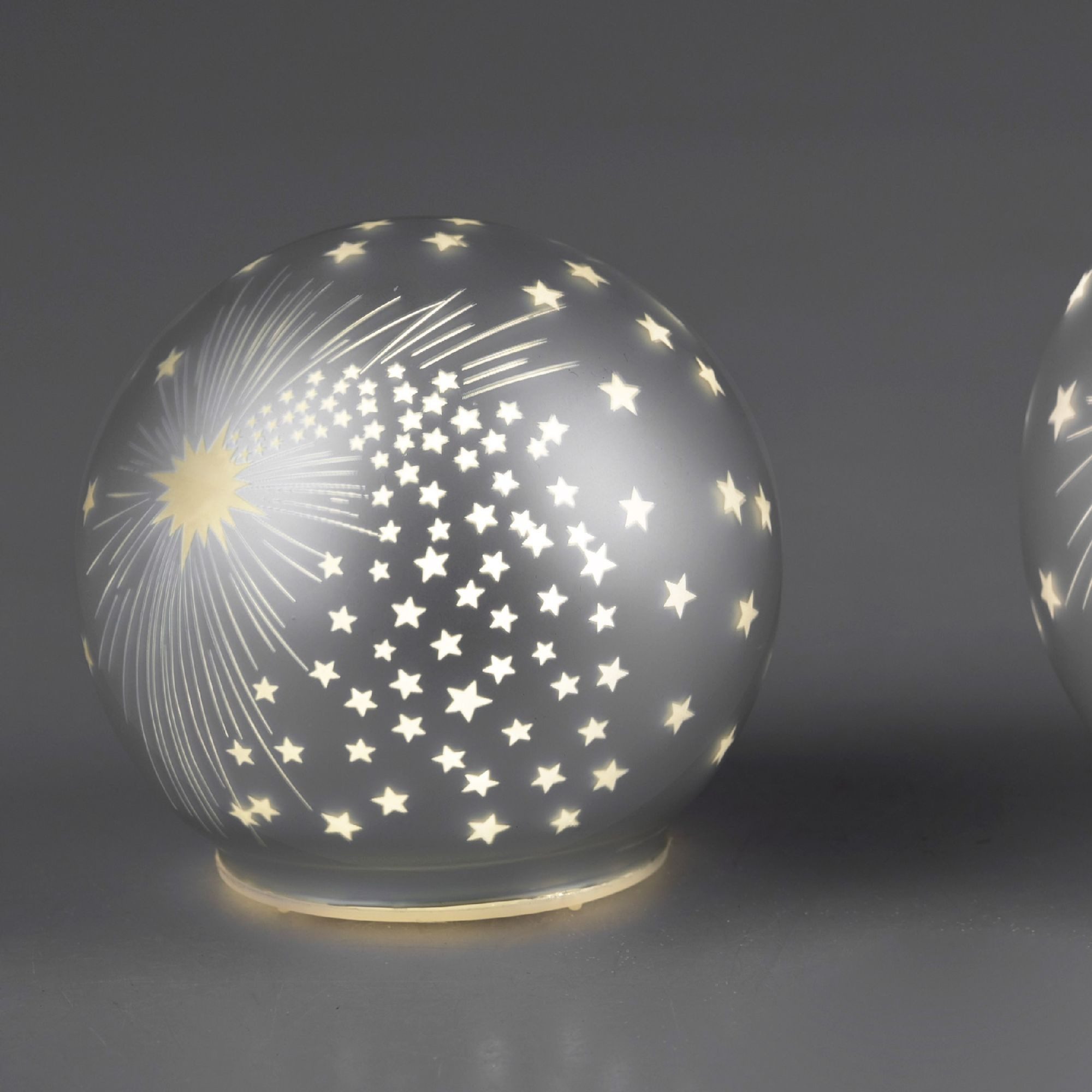 formano Dekokugel Spirit Sterne, Mit Timerfunktion, Silber, Motiv: Sterne
