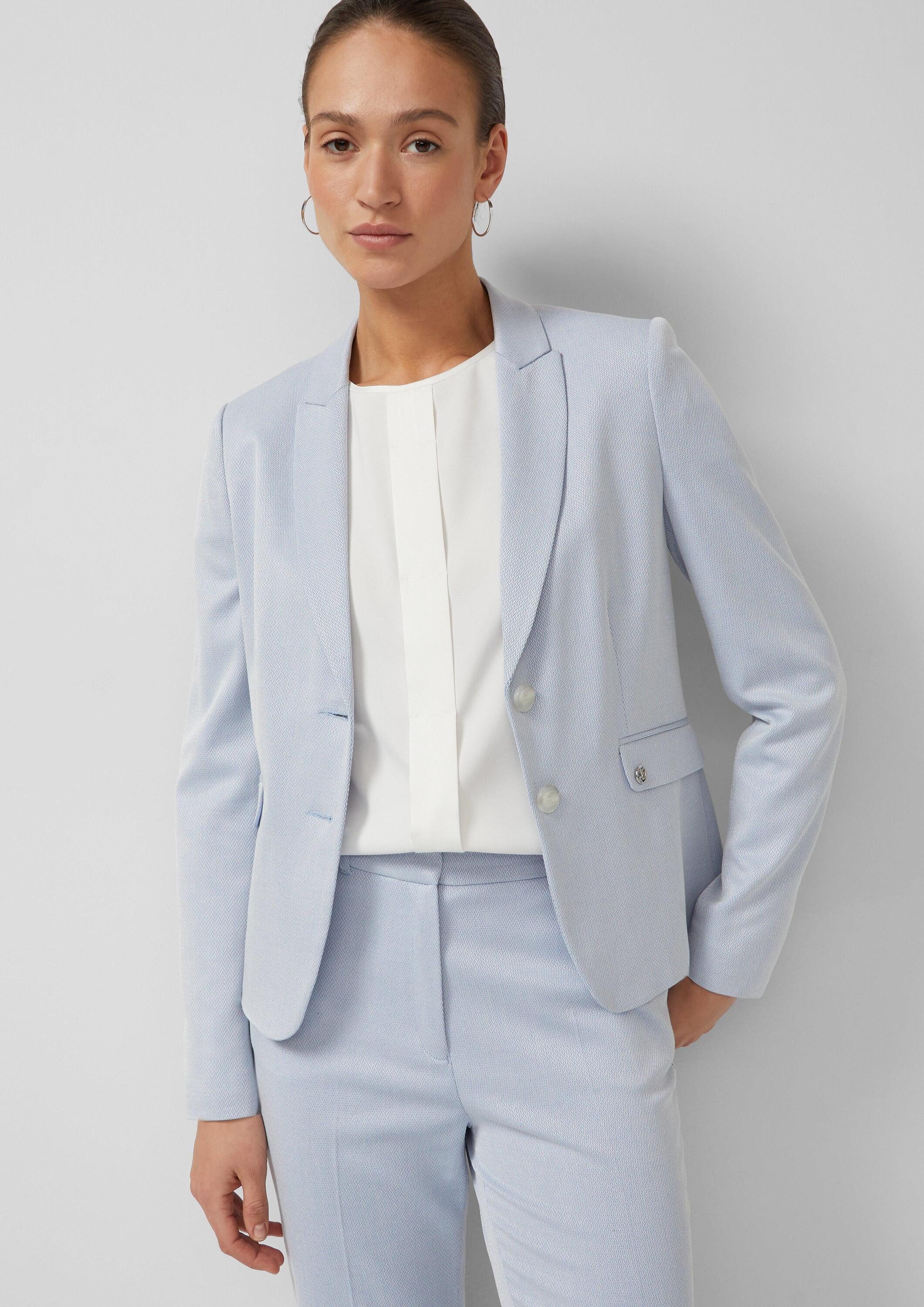 s.Oliver Jackenblazer Indoor-Jacke Verkürzter Slim-Fit-Blazer mit Struktur günstig online kaufen