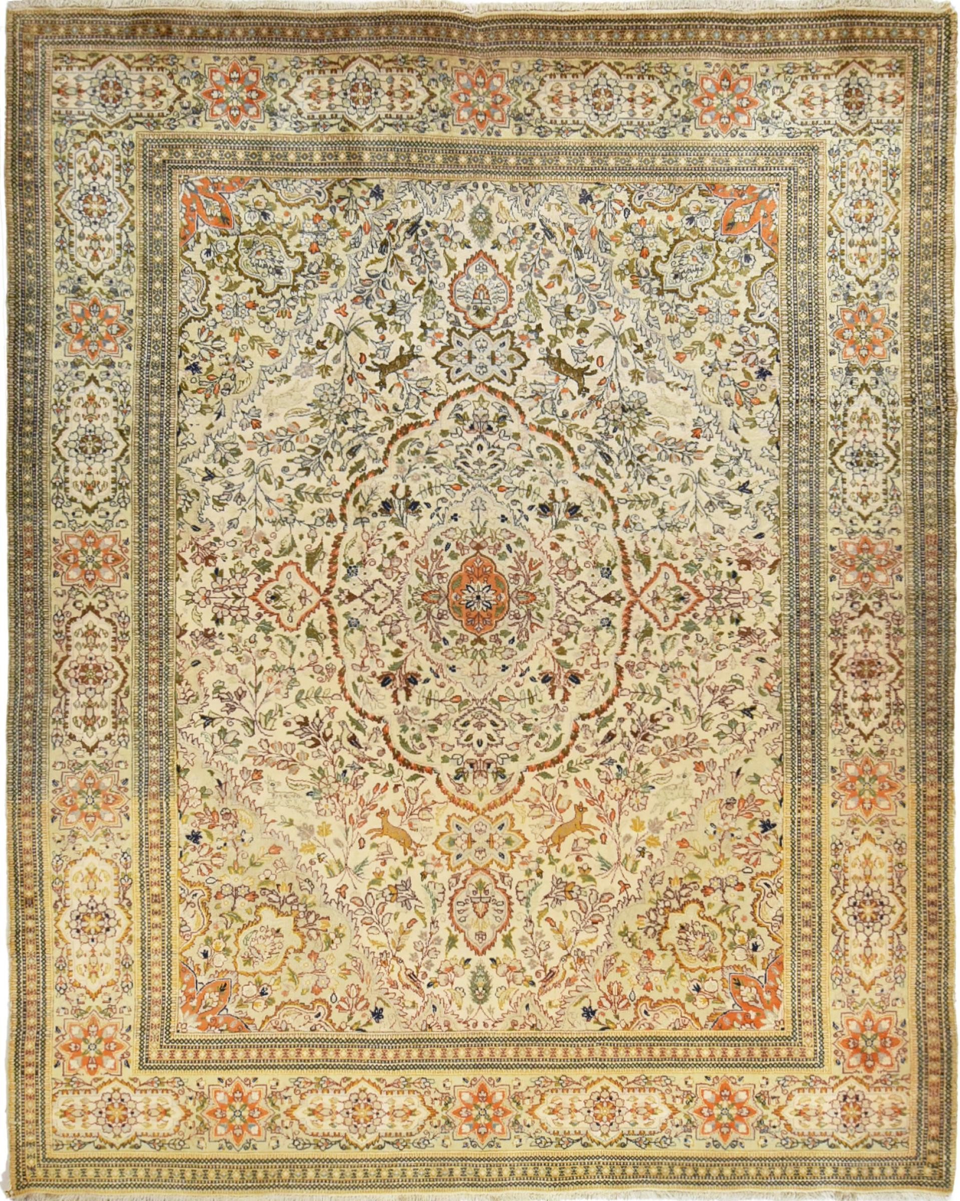 Nain Trading Orientteppich Täbriz Tabatabai 279x351 Handgeknüpfter Orientteppich, rechteckig, Höhe: 12 mm