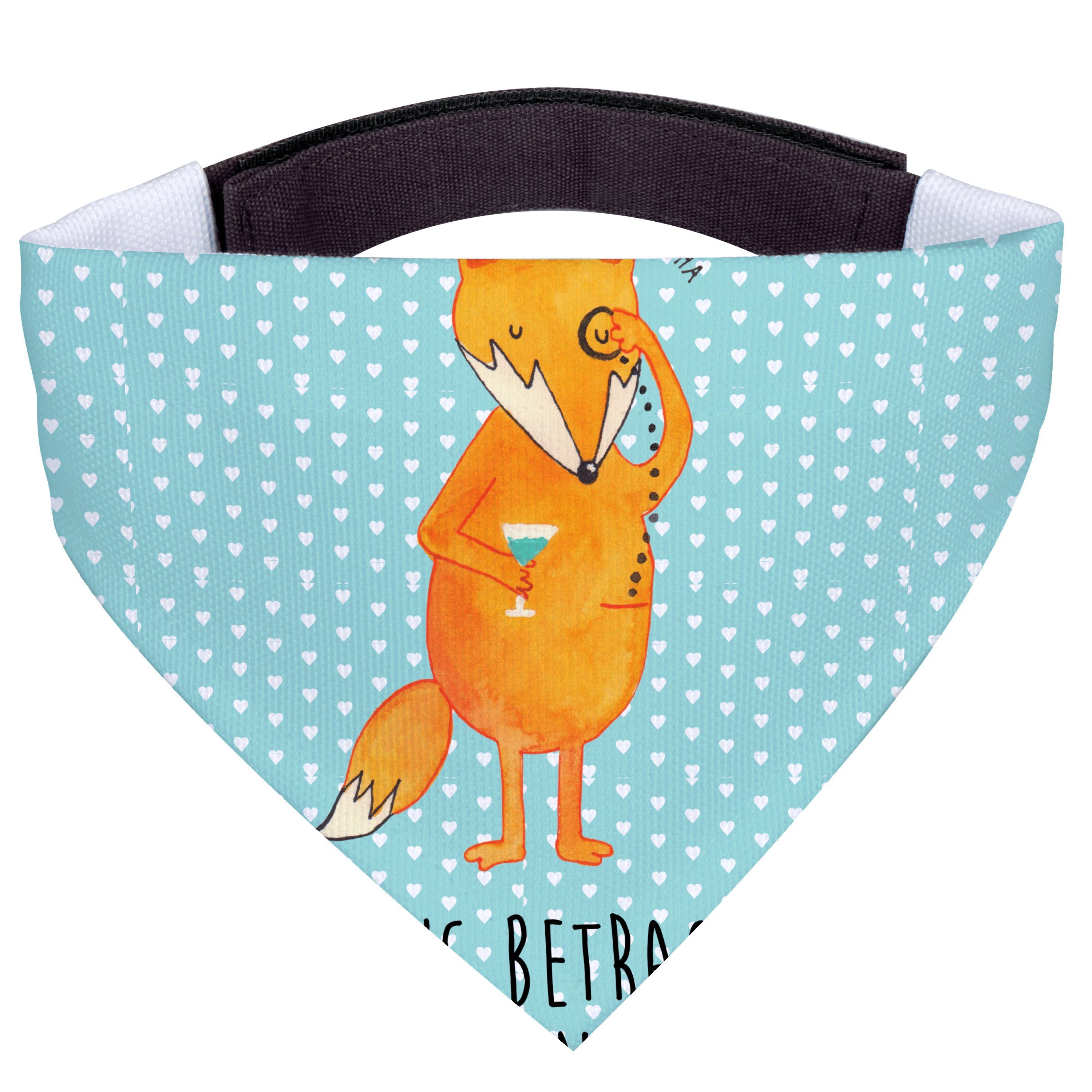 Mr. & Mrs. Panda Hundefliege Fuchs Lord, Dreieckstuch, Türkis Pastell, Dreieckstuch, Monokel, Lord, Polyester, Hundehalsbändchentuch Schal Hunde Optimist