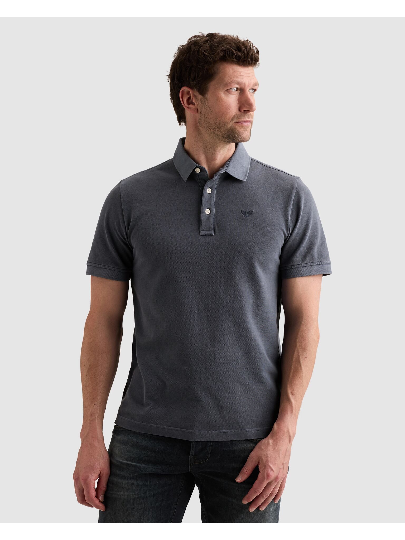 PME LEGEND Poloshirt Short sleeve polo pique garment dyed Piqué aus trageangenehmer Baumwolle