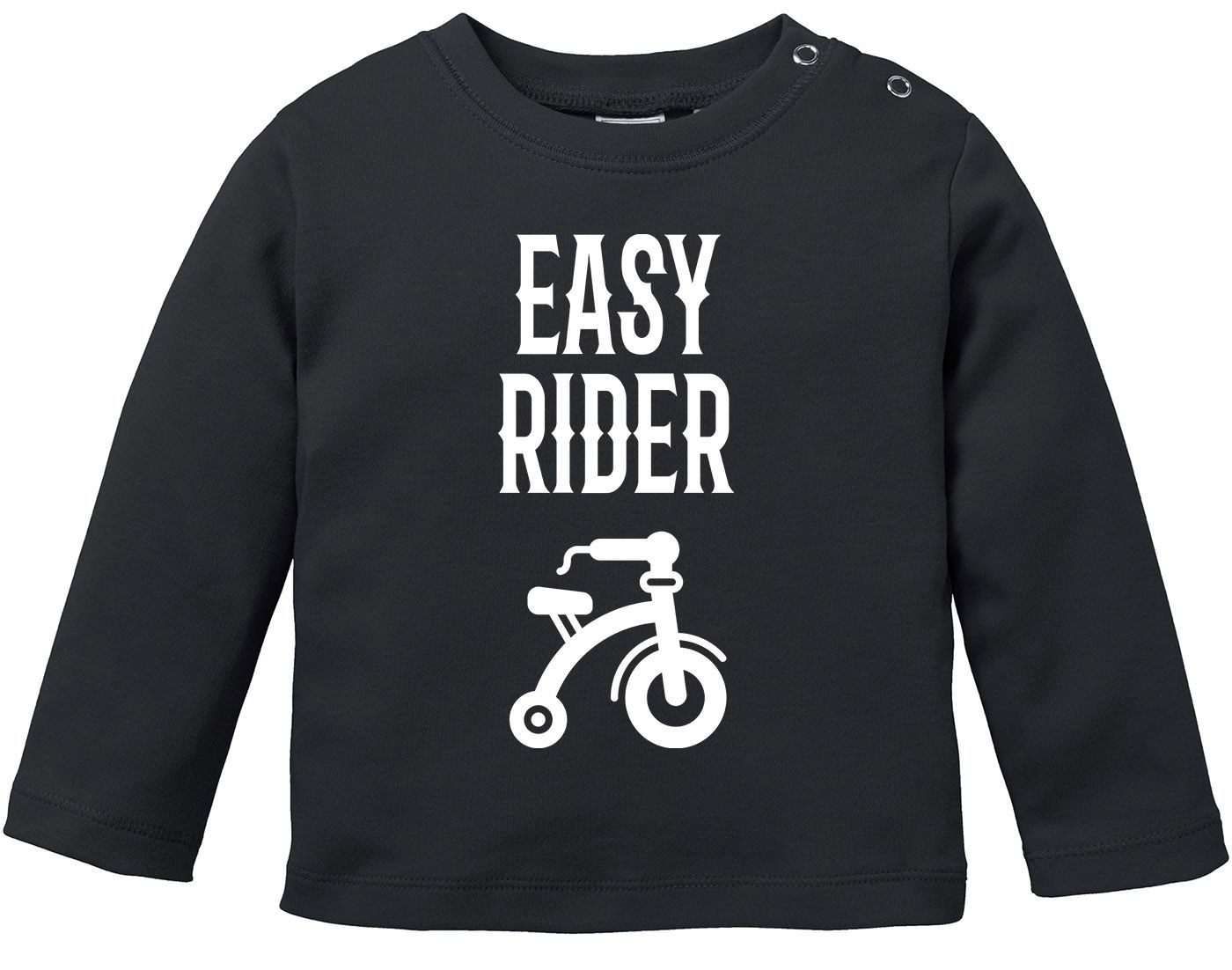 Rundhalsshirt Baby Langarmshirt Babyshirt Easy Rider Jungen Shirt Moonworks®