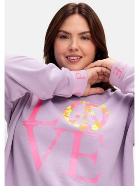 Sheego Sweatshirt Große Größen aus kuscheliger Baumwolle