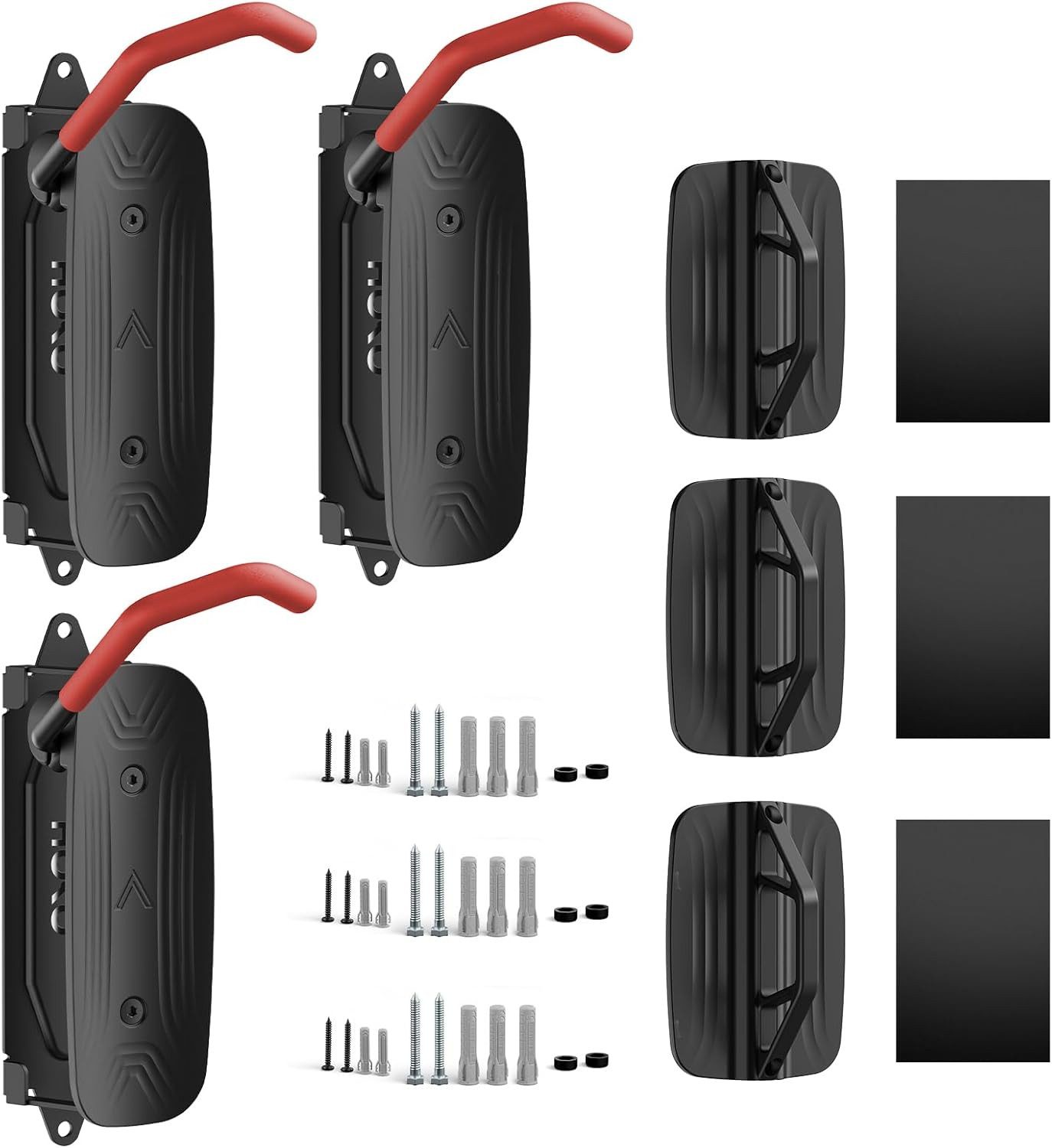 HOKO Fahrradwandhalterung für die Wand mit Hinterrad Halterung als Geschenk (Seitlich schwenkbar für eine platzsparende Aufbewahrung des Fahrrads. Belastbar bis 30 kg., 3-tlg., Fahrradwandhalterung, Montagematerial, Anleitung), Robuste Fahrradwandhalterung, schwenkbar, Anti-Kratz-Schutz, 30 kg