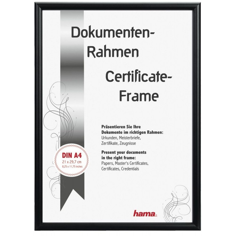 Hama Bilderrahmen Hama Aluminiumrahmen Detroit 21x29,7cm schwarz