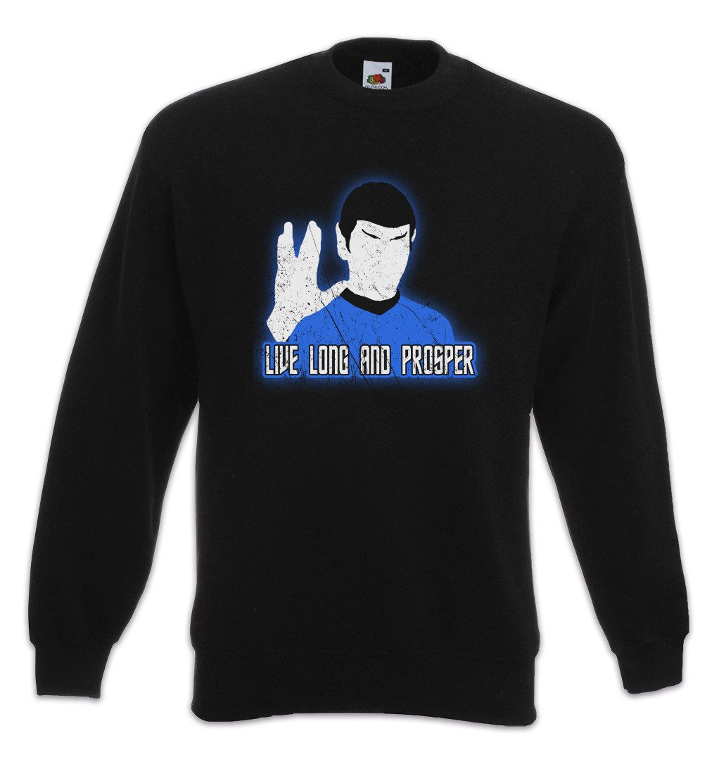 Sweatshirt Long And Prosper Hand Sweatshirt Live Spock Star Raumschiff Science