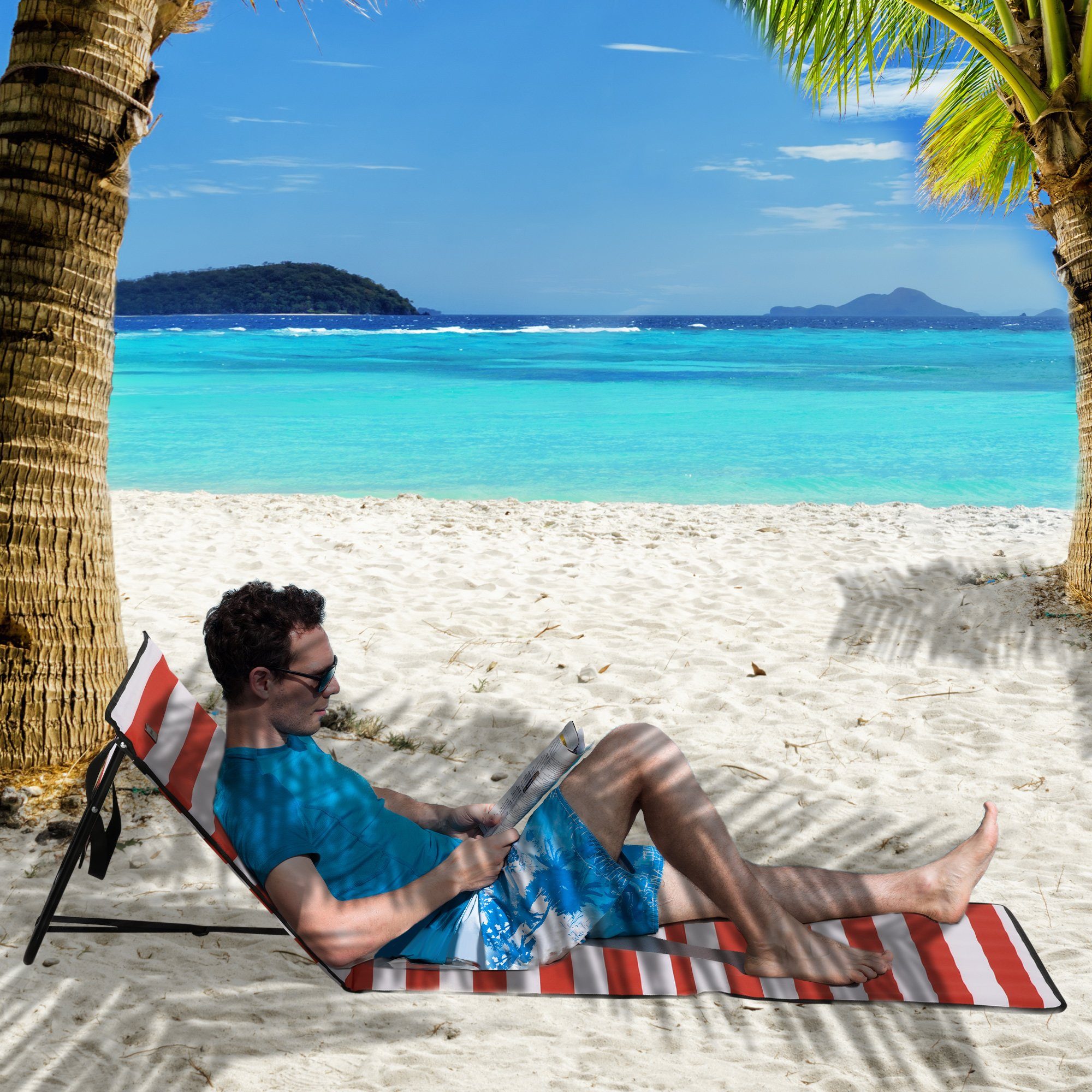 Outsunny Gartenliege Strandmatratze mit Tragetasche, Magazin günstig online kaufen