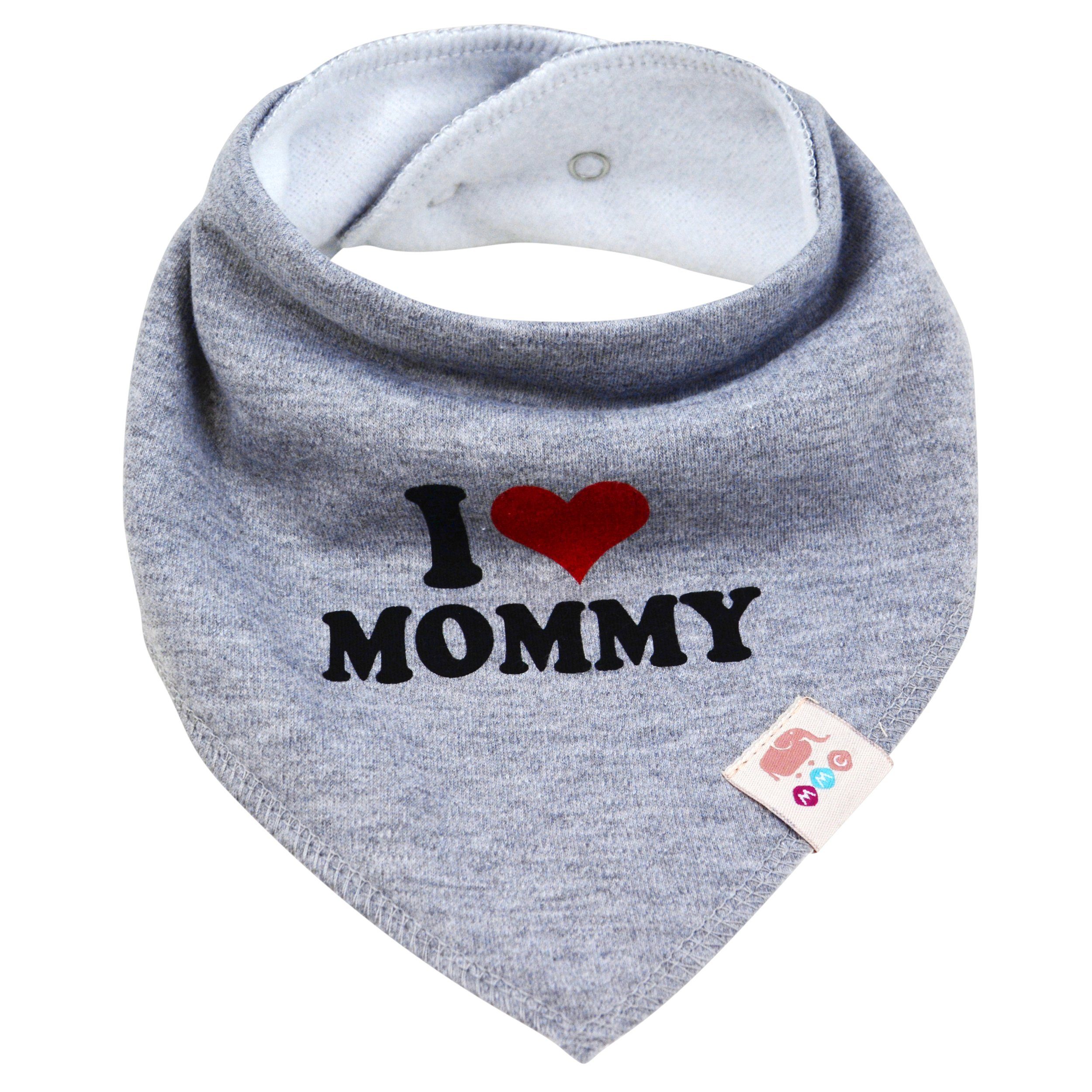 M.M.C. Lätzchen I Love Mommy Daddy Dreieckstücher, (6-St), Halstücher