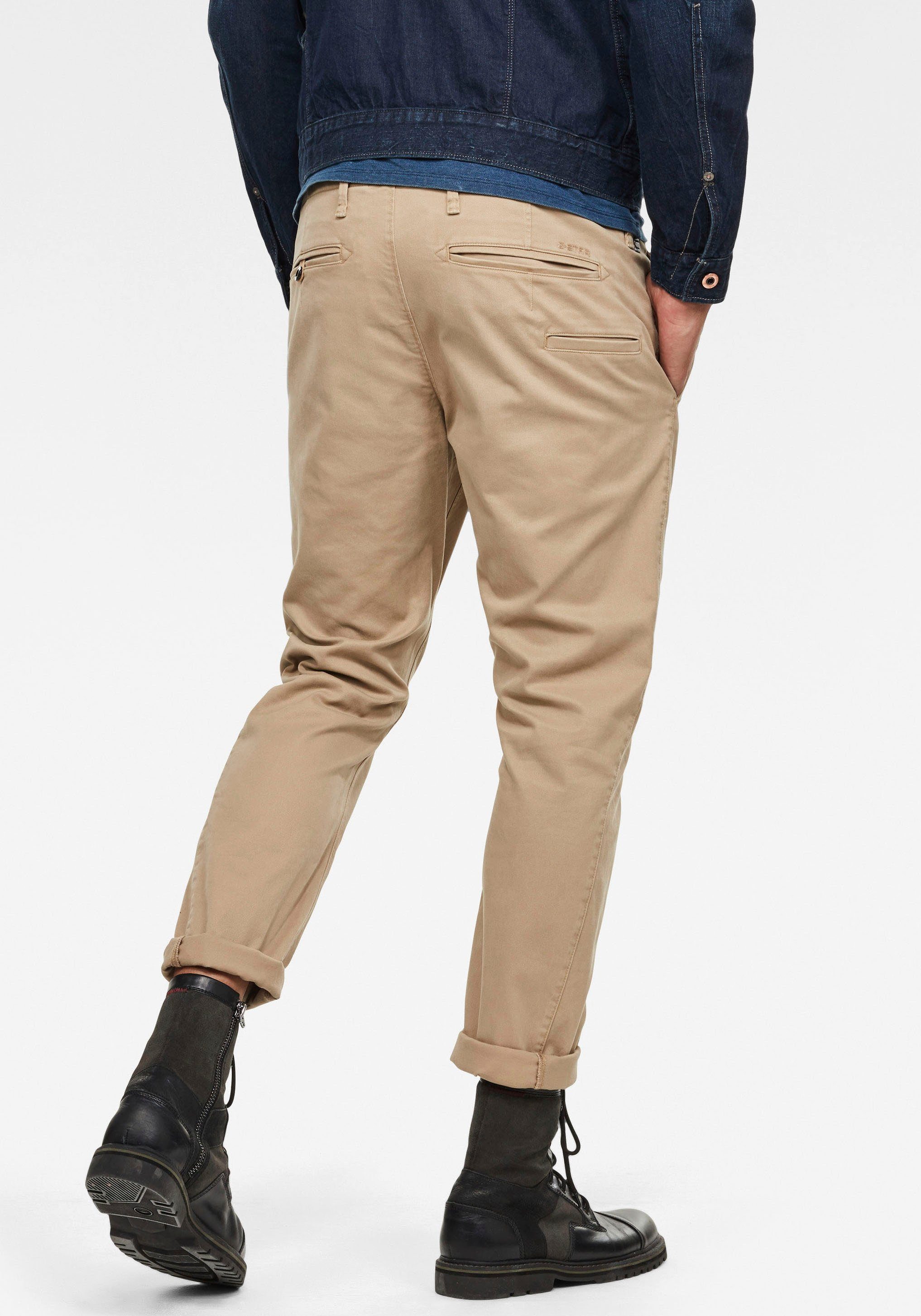 beige RAW Vetar Look G-Star Chinohose klassischen im