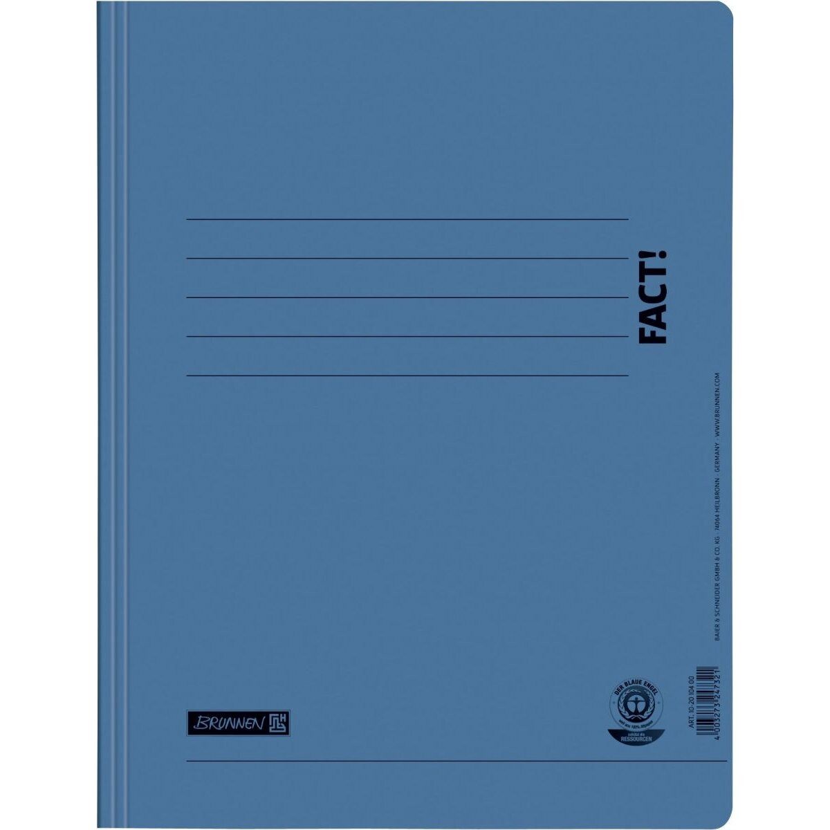 BRUNNEN Hefter Schnellhefter Fact! A4 Recycling blau