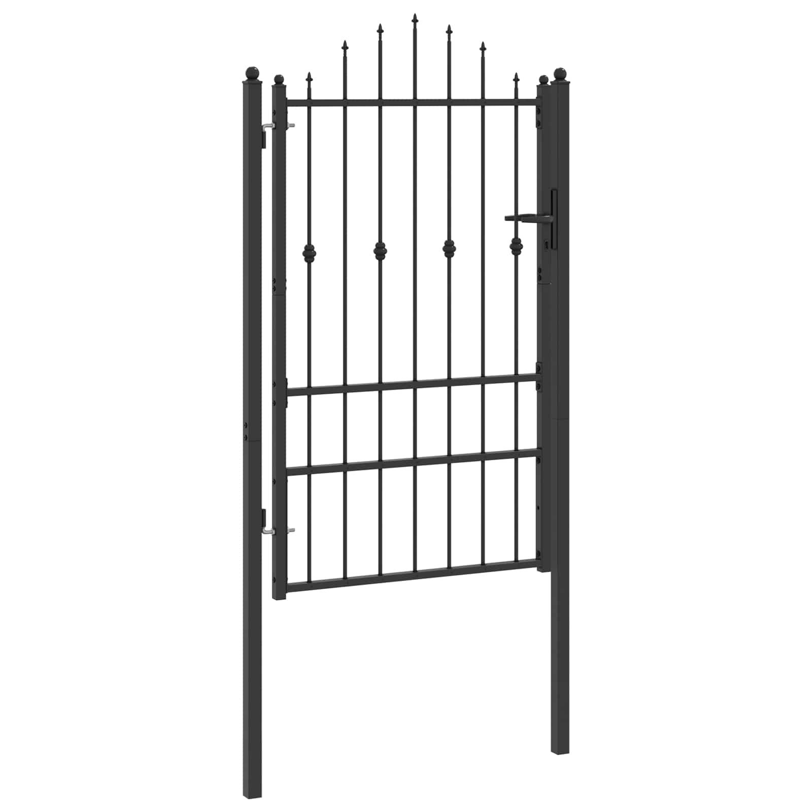 vidaXL Gartentor Zauntor ASTEN 100 x 150 cm Metall Schwarz Abschließbar