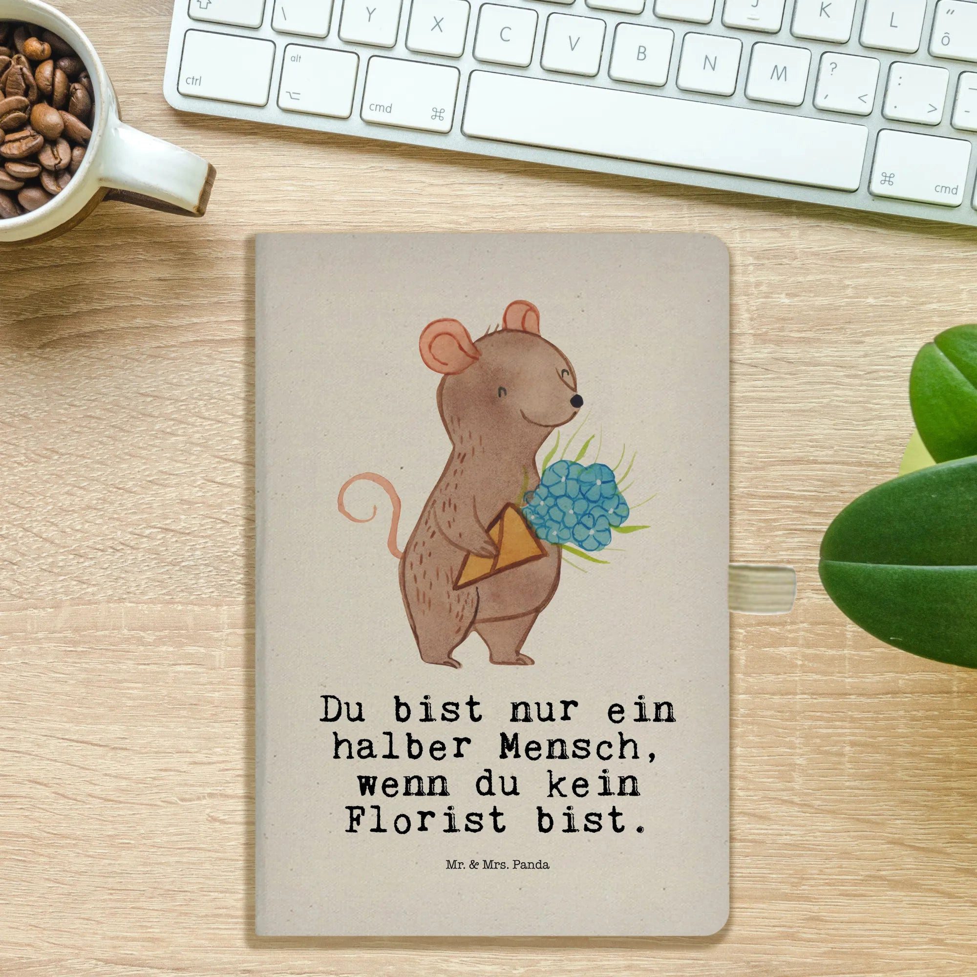 Thumbnail - Mr. & Mrs. Panda Notizbuch Florist Herz - Transparent - Geschenk, Blumenstrauß, Bullet Journal A Mr. & Mrs. Panda, Umwel...